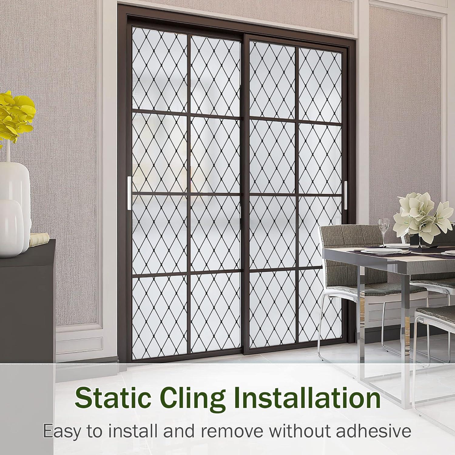 Película de Ventana VELIMAX Lattice Negro Esmerilado 45x200cm