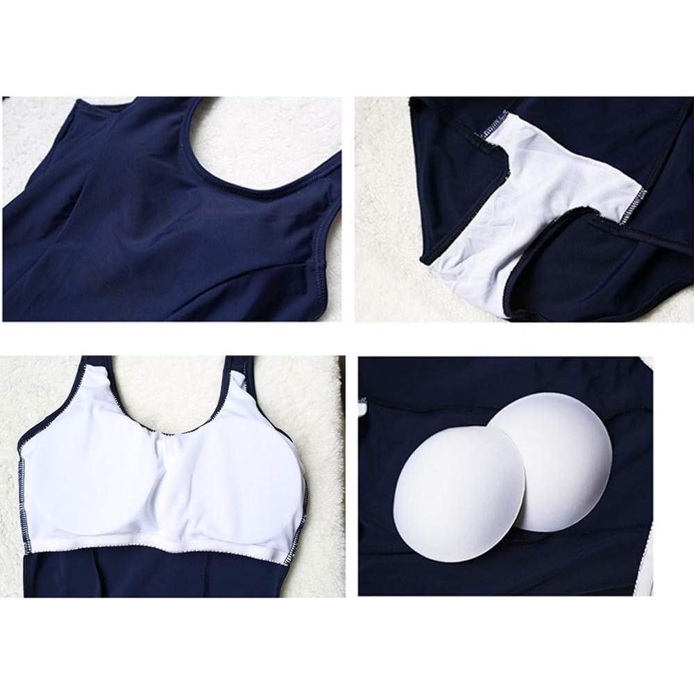 Traje de baño de una pieza japonés para mujer - Azul oscuro