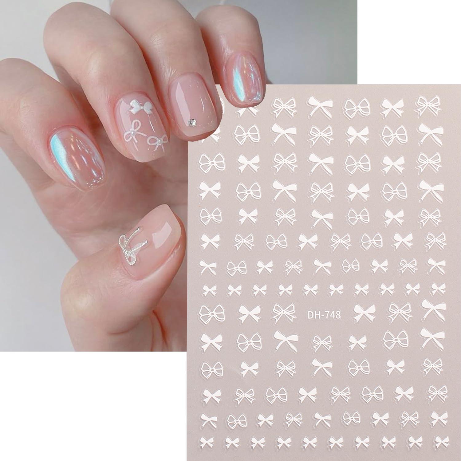 Calcomanías de Uñas 3D Autoadhesivas BSBTBZ - 4 Hojas Lazo