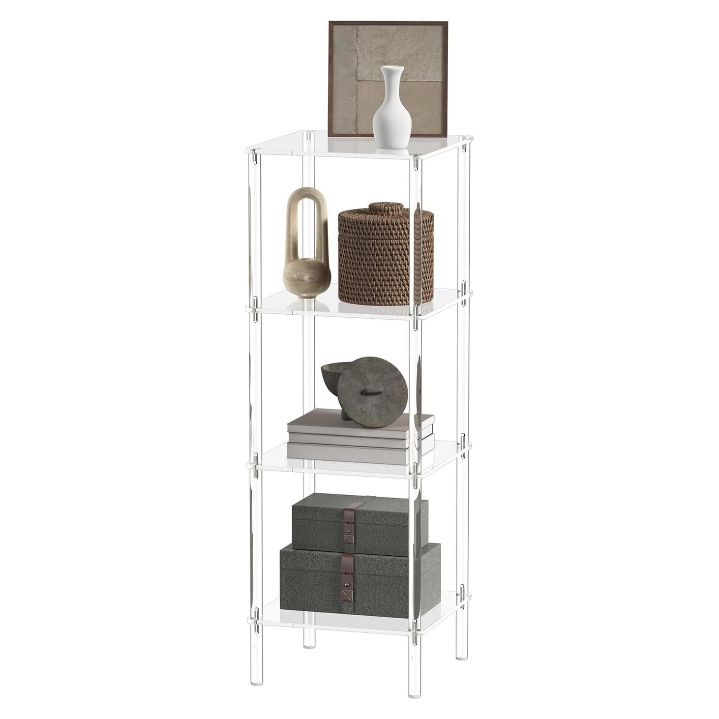 Estantería Cuadrada 4 Niveles CRTERICX Transparente 29.5x86.4cm