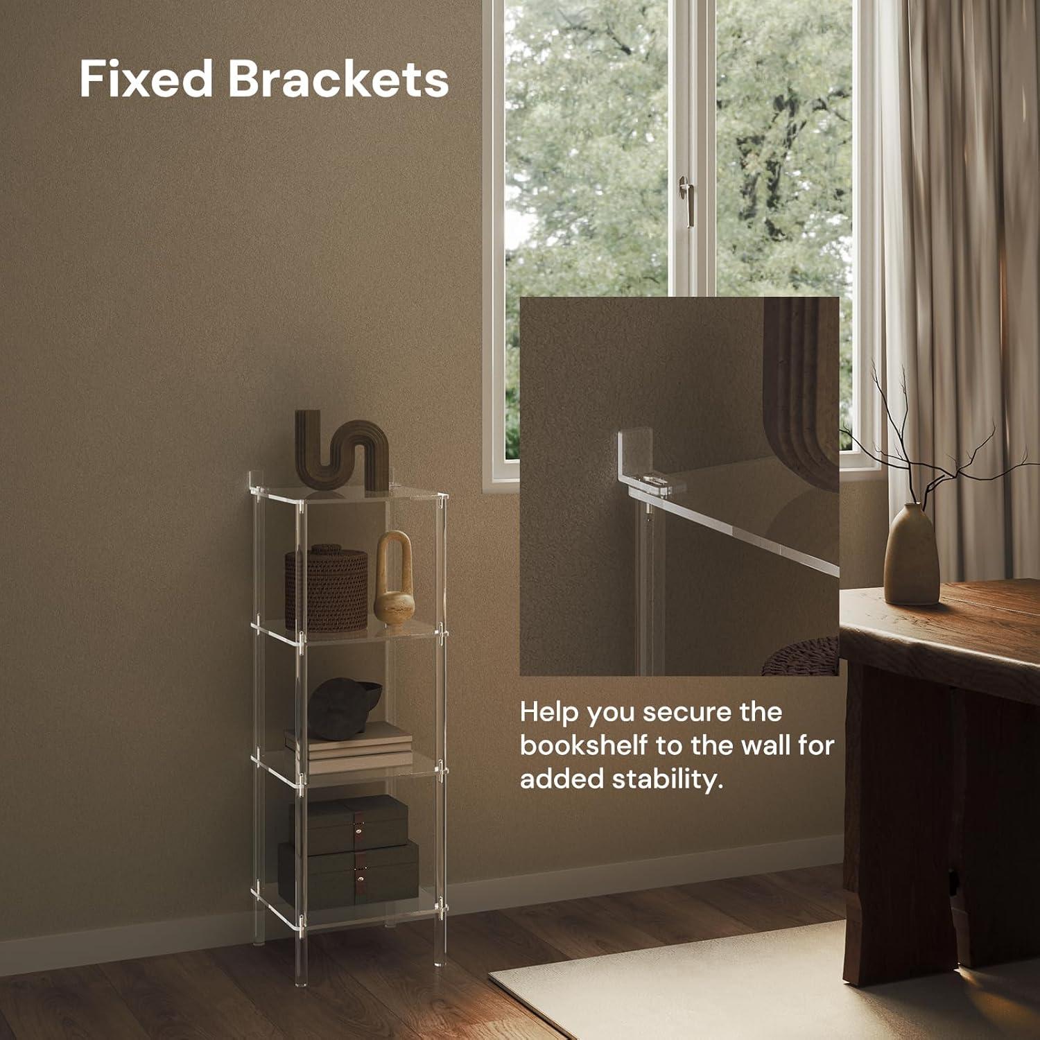 Estantería Cuadrada 4 Niveles CRTERICX Transparente 29.5x86.4cm