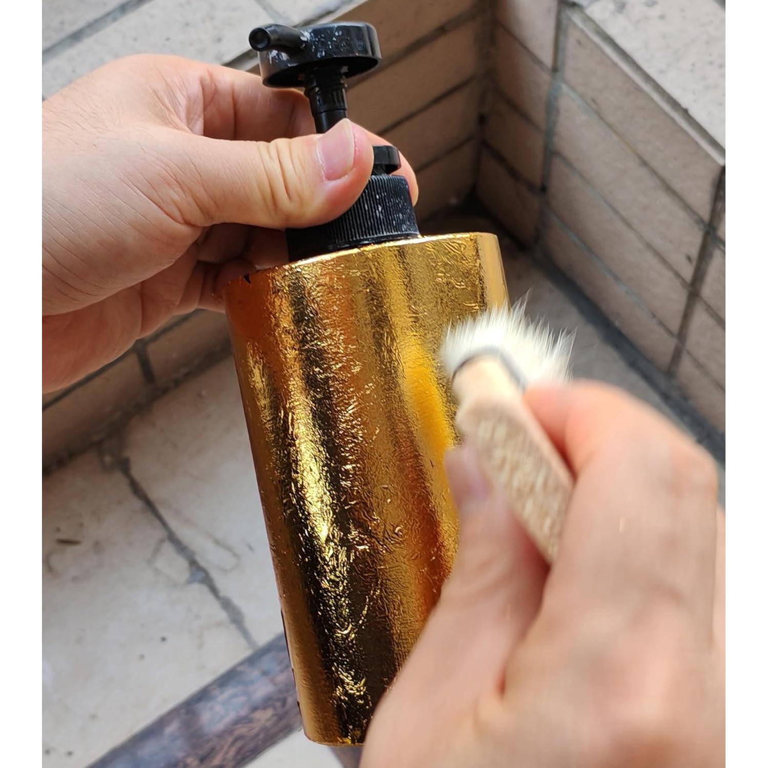 Kit de Dorado JINRUISI 100ml Adhesivo y Barniz + 100 Hojas