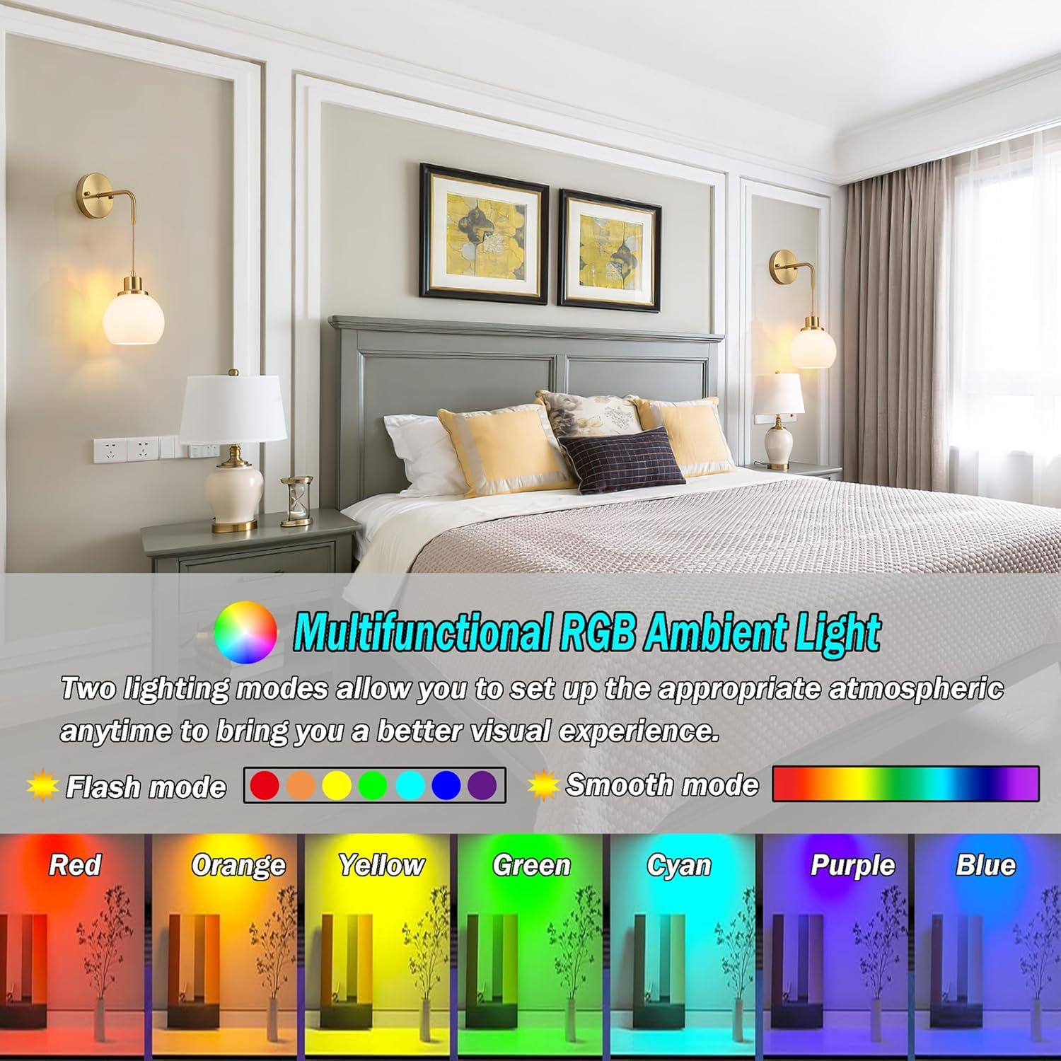 Apliques de Pared Inalámbricos YHCDLAMP con Control Remoto