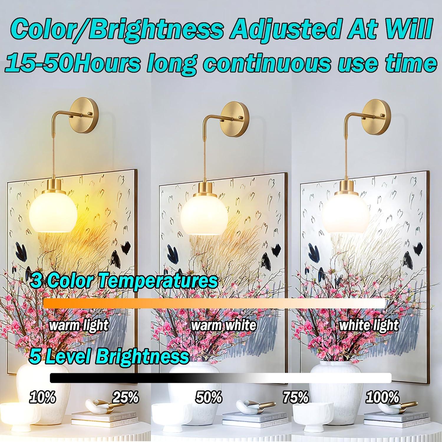 Apliques de Pared Inalámbricos YHCDLAMP con Control Remoto