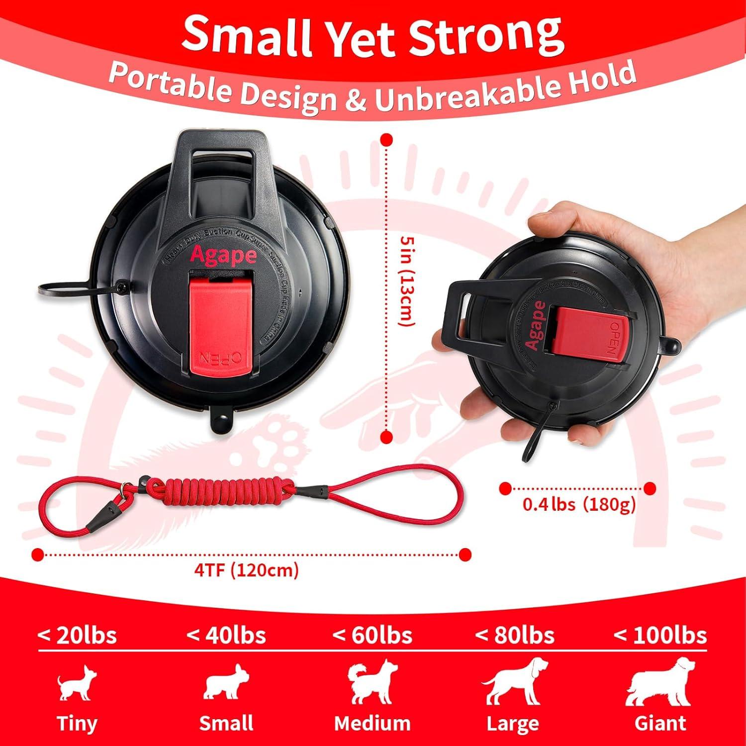 Ventosa de Alta Resistencia Agape para Perros y Gatos - Soporta 45kg