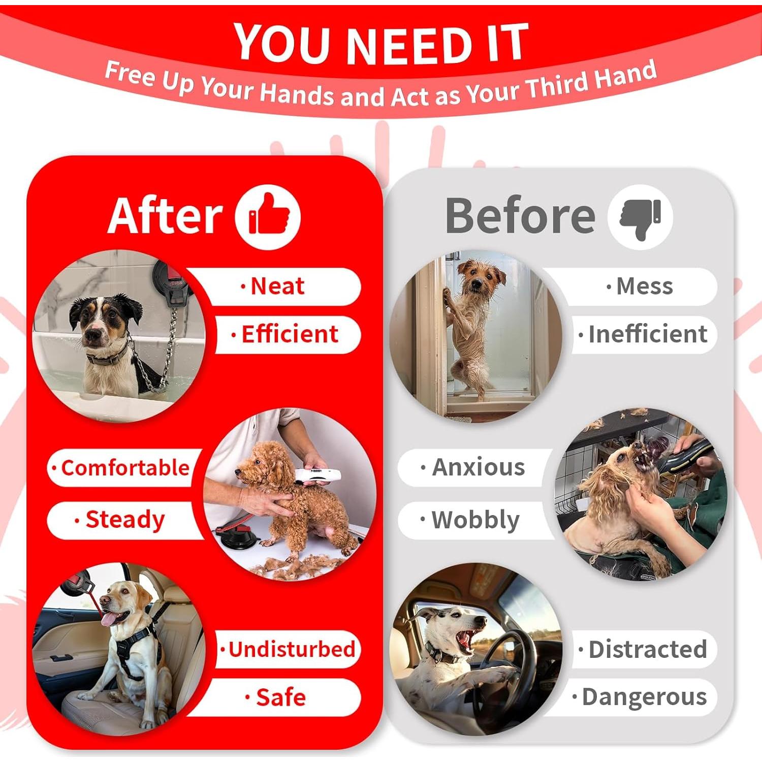 Ventosa de Alta Resistencia Agape para Perros y Gatos - Soporta 45kg