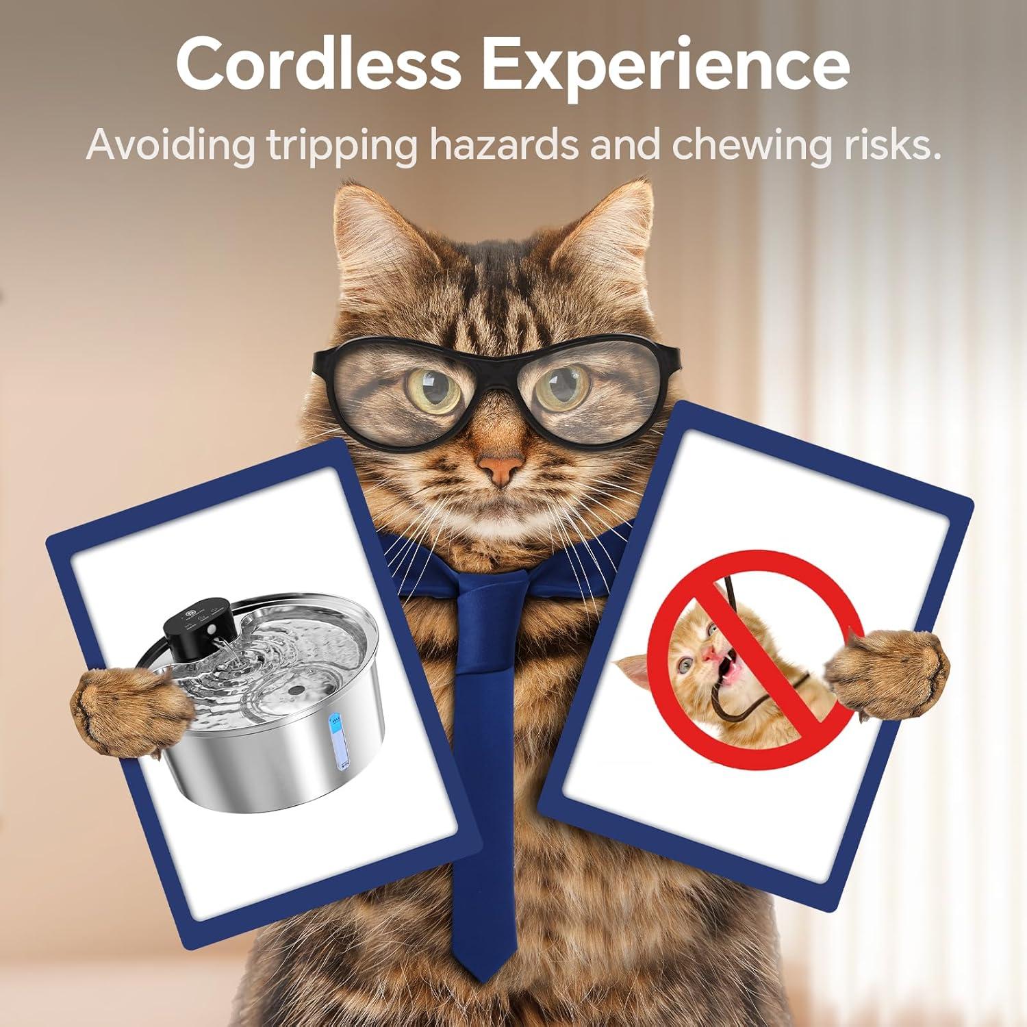 Fuente de Agua Inalámbrica para Perros Aetherika 7L Acero Inoxidable