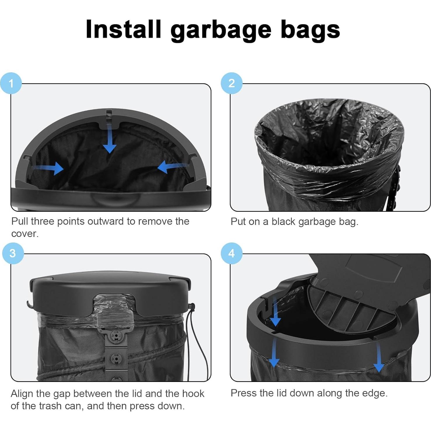 Basurero de Coche Kincown Plegable con Tapa 15x15x20.5cm