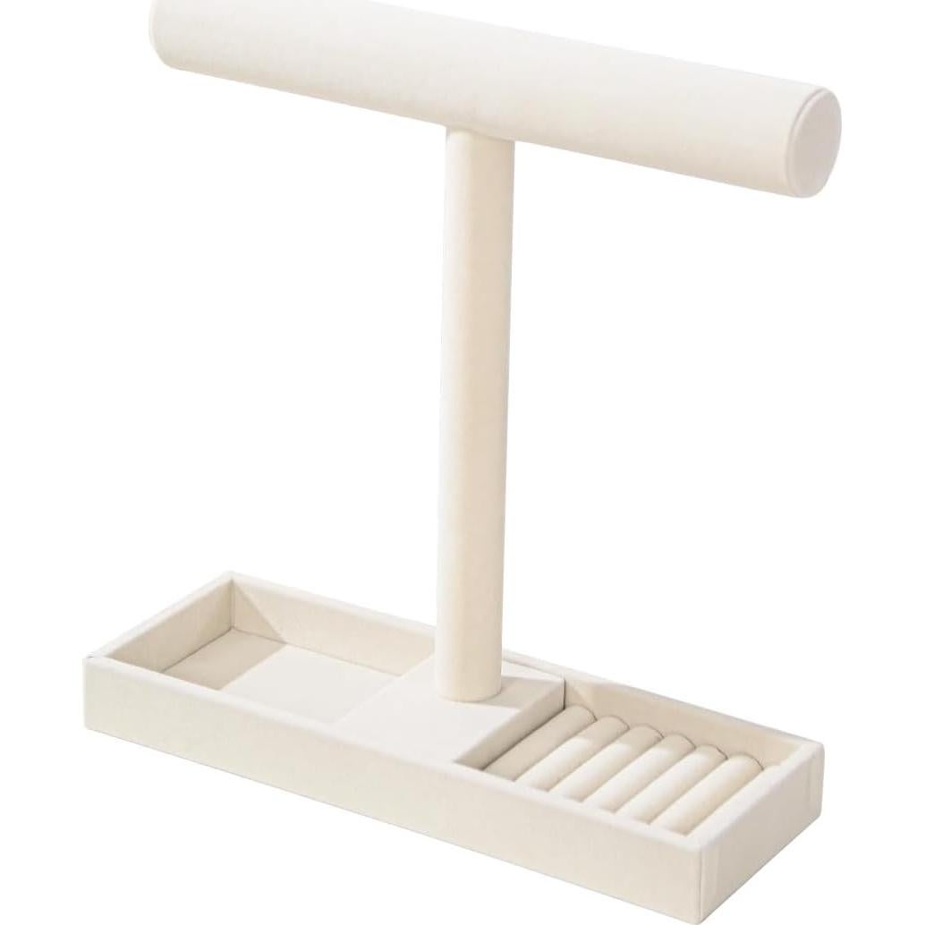 Soporte de Joyería Justsoso Beige para Collares y Anillos