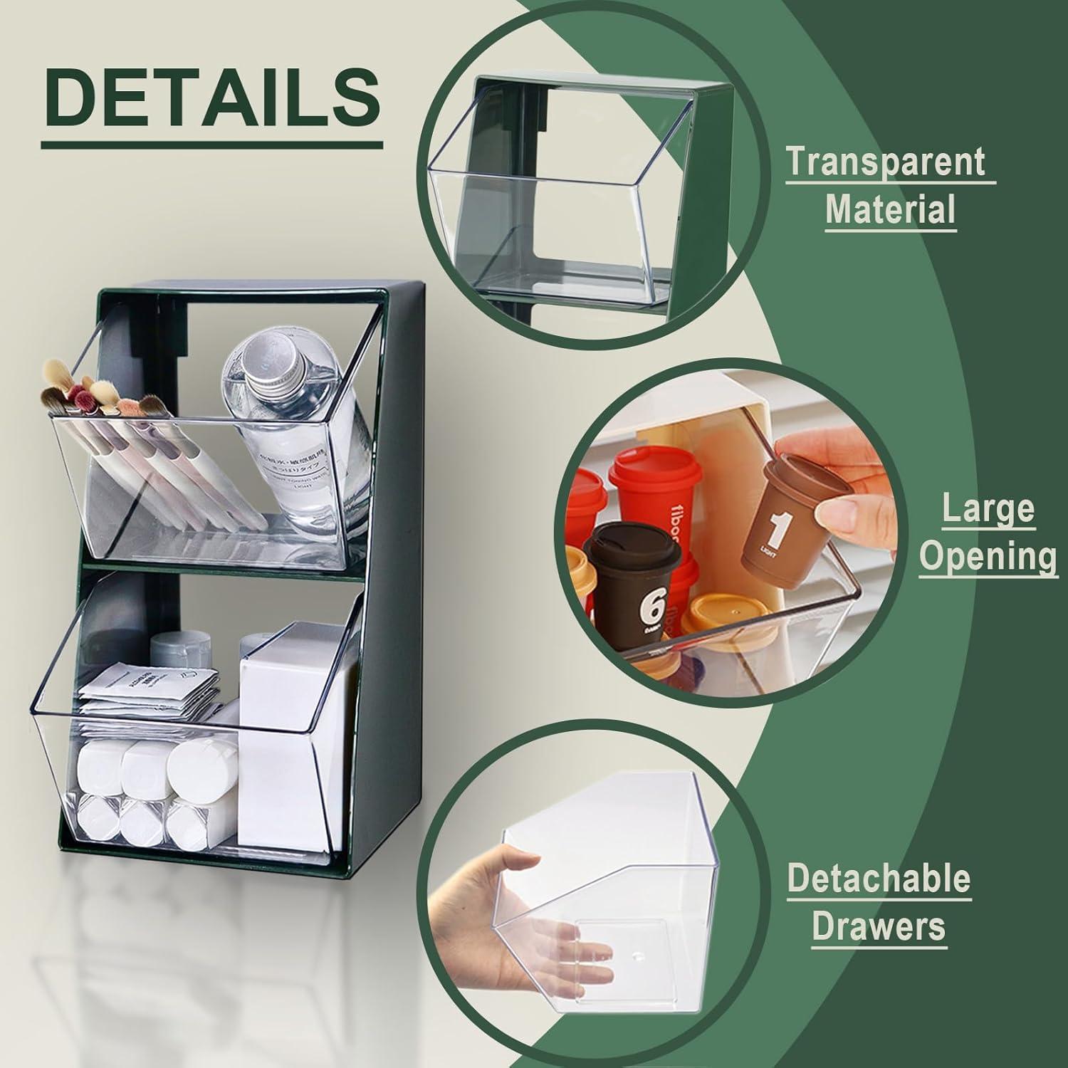 Soporte Organizador K Cup BILLION GOLD Verde 2 Cajones