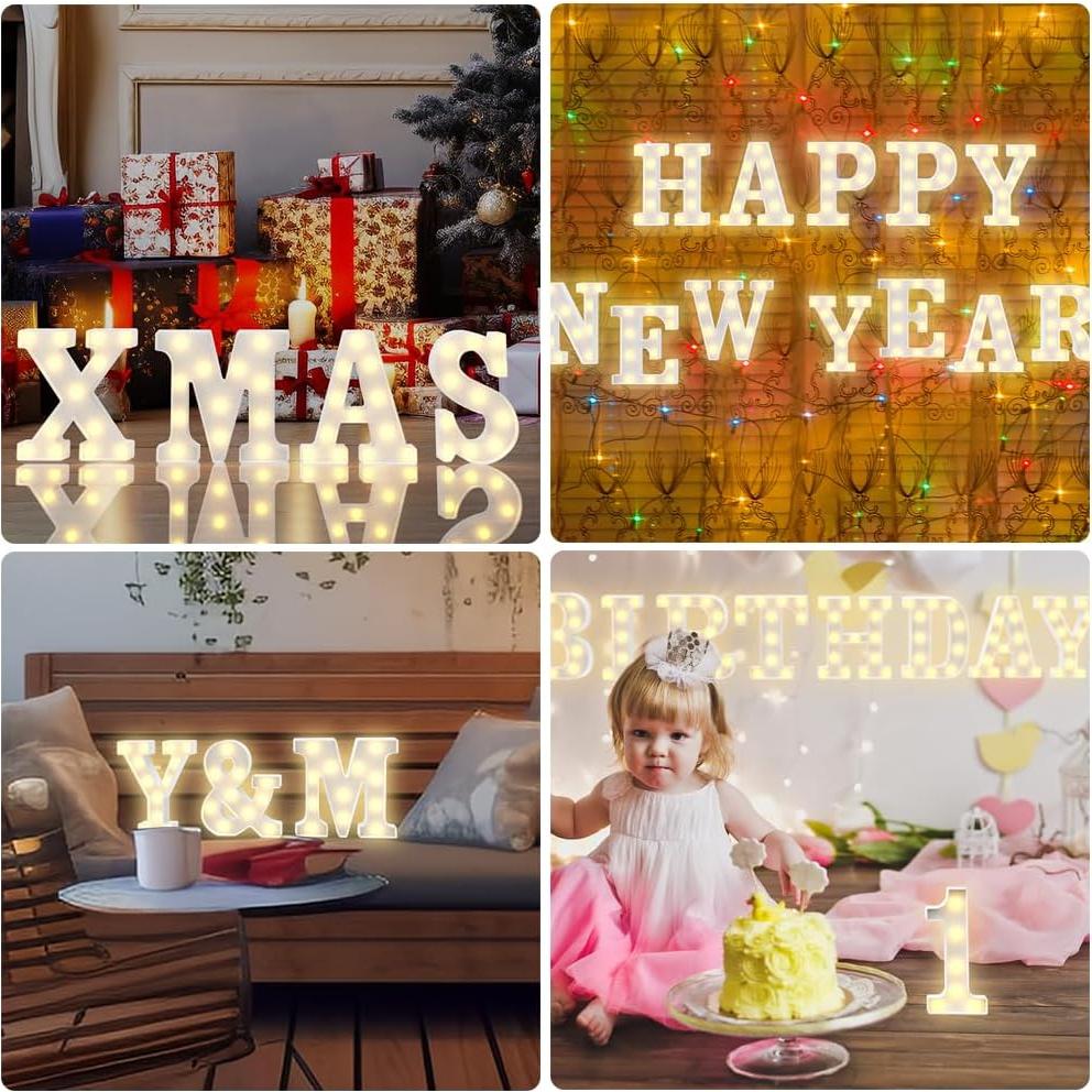 Letras Iluminadas Neón Hoosmoon - Decoración Moderna para Fiestas