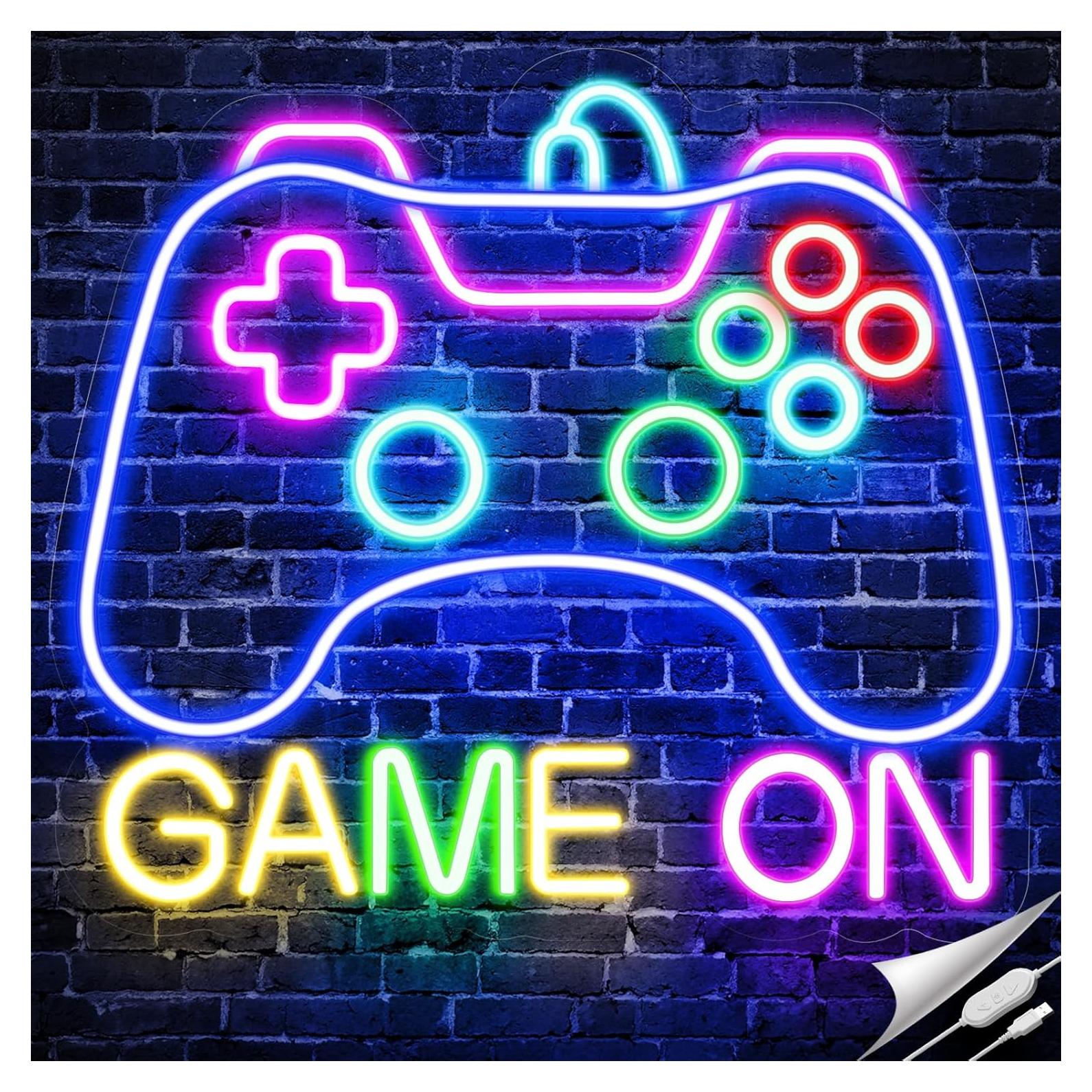 Luz de Neón LED Gamer STYPOP Game On 35.9x34cm