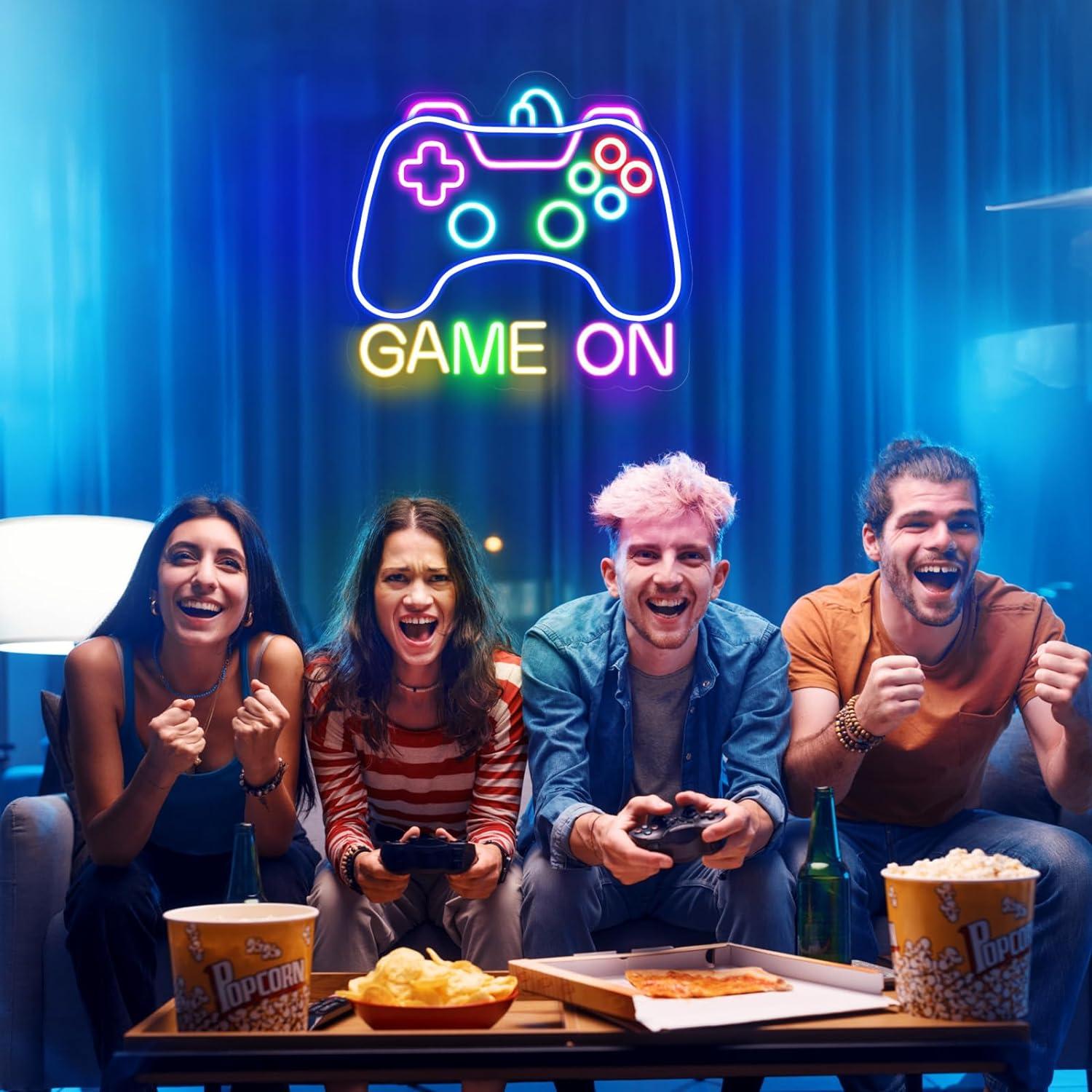 Luz de Neón LED Gamer STYPOP Game On 35.9x34cm