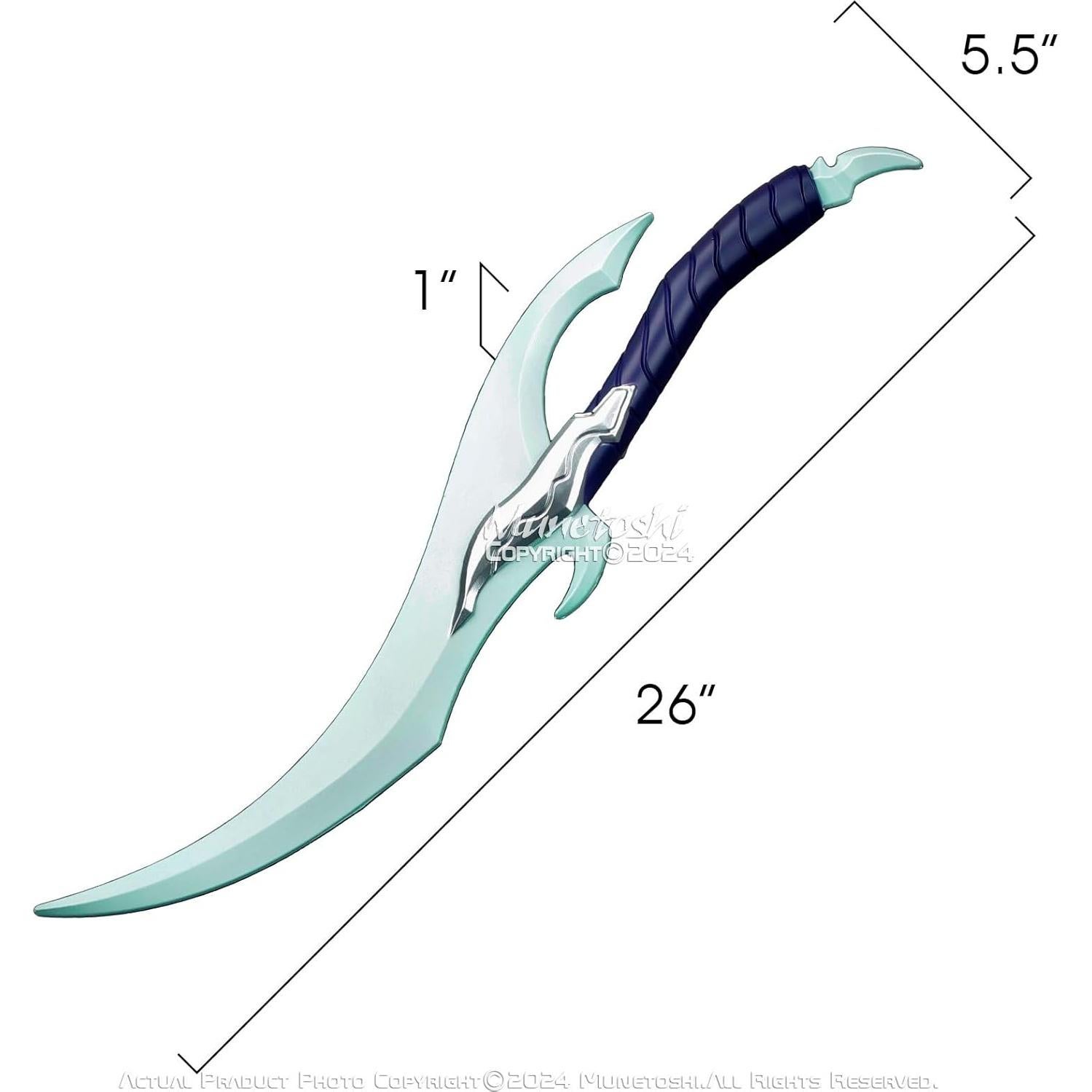 Espada de espuma Munetoshi Dagger Baruka 65 cm para cosplay