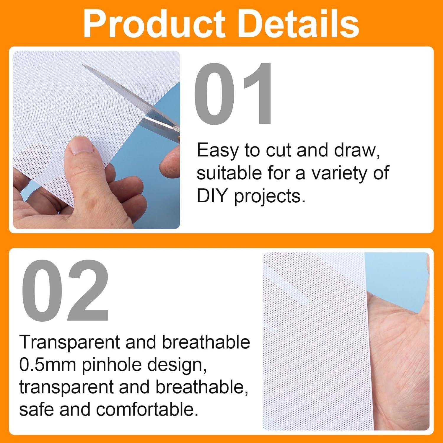 5 Hojas Malla de Ojos Fursuit Pndeyo Blanca 300x200mm