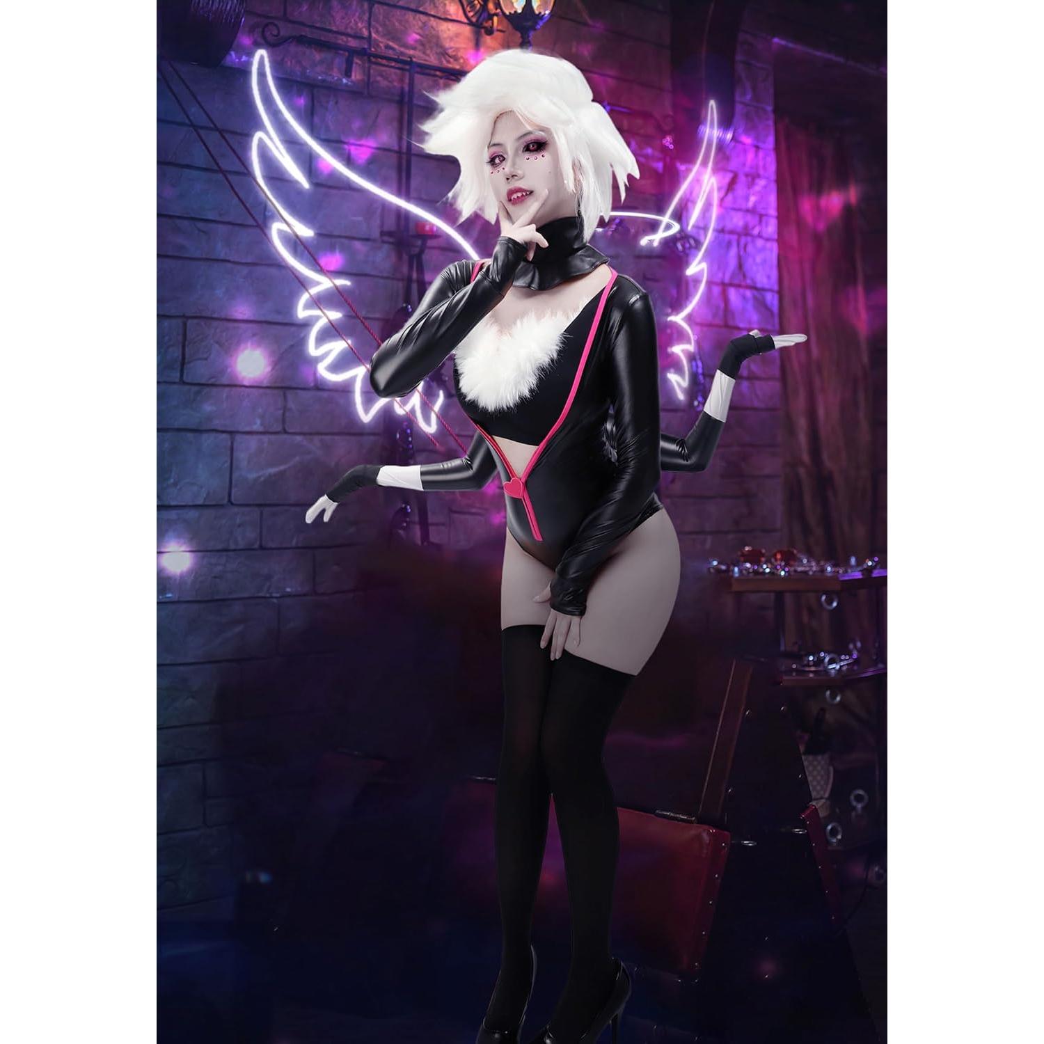 DAZCOS Traje de Cosplay Mono Negro para Mujeres Halloween