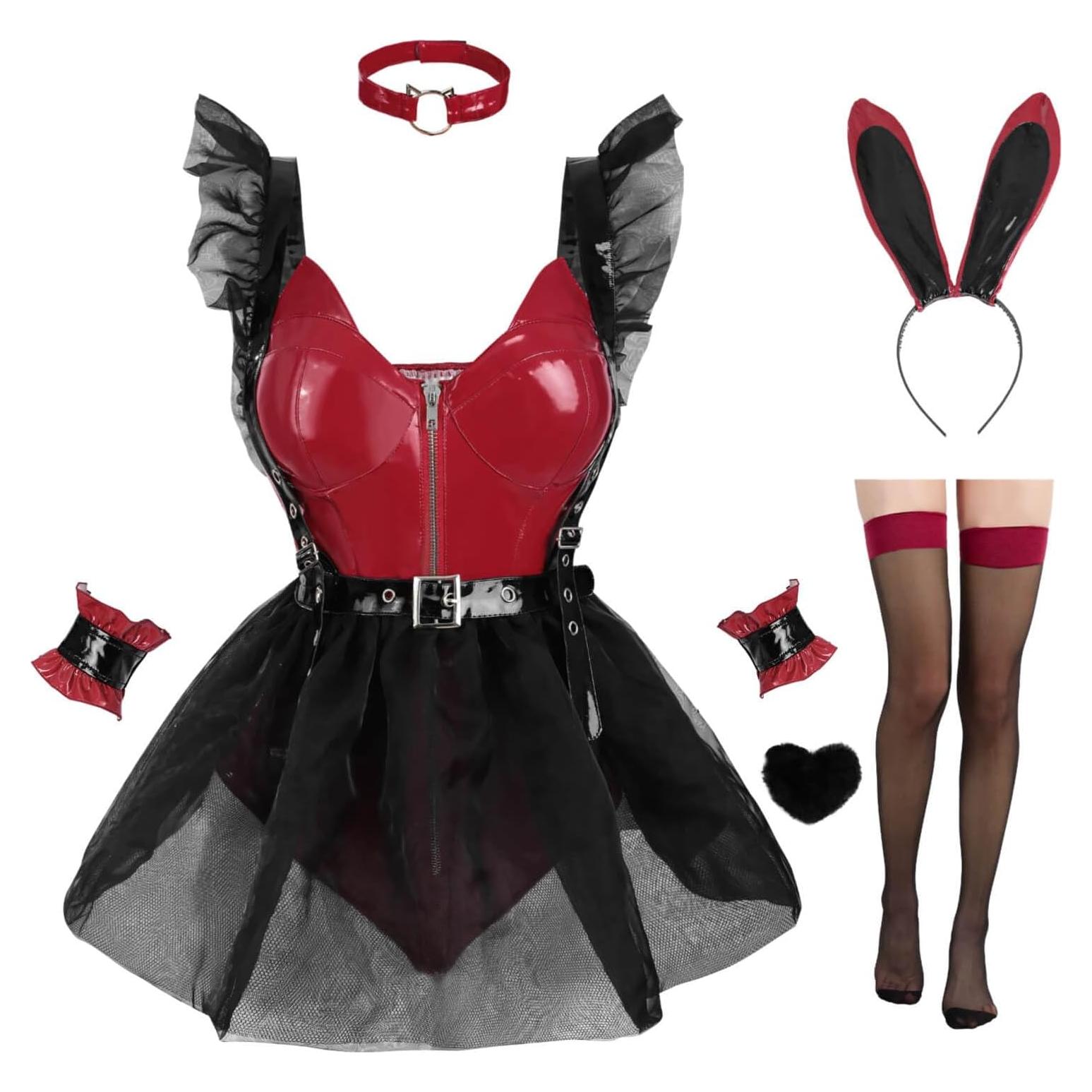 Disfraz de Conejita Negra para Mujeres Nuoqi Halloween