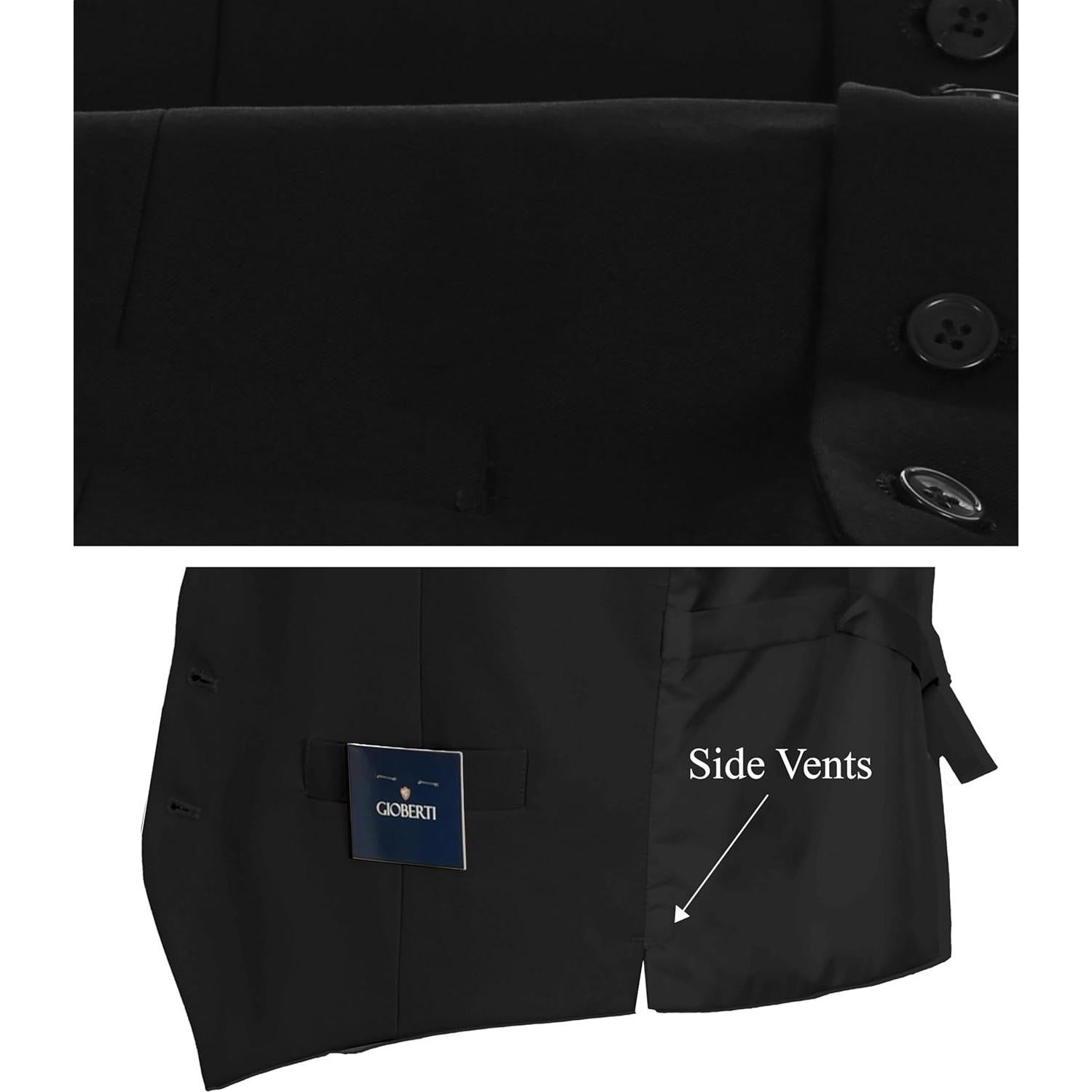 Chaleco Formal para Hombre Gioberti Negro Ajustable