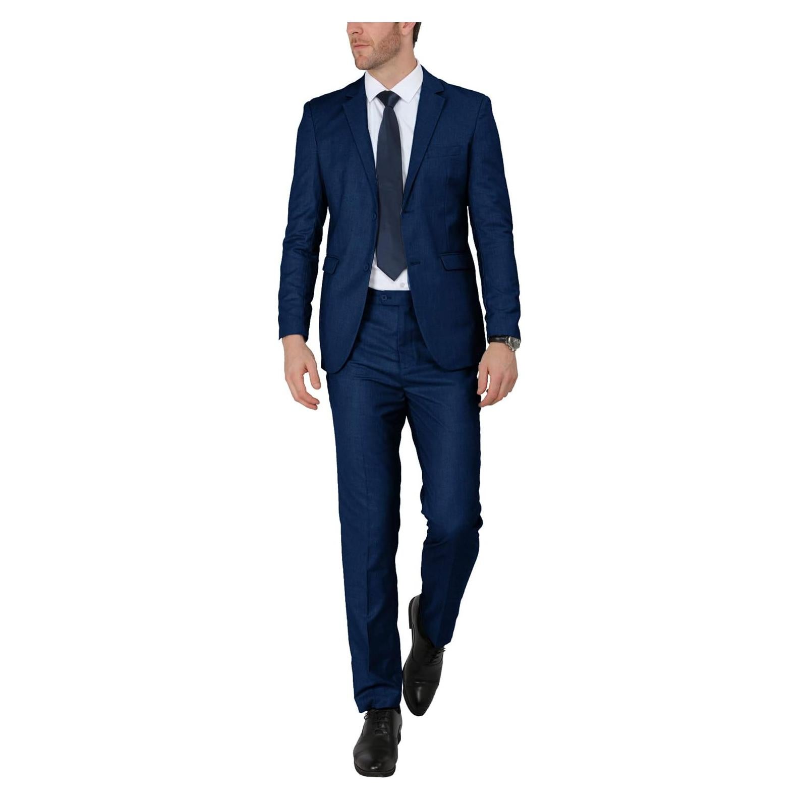Traje de Hombre WEEN CHARM Ajustado 2 Piezas Marino