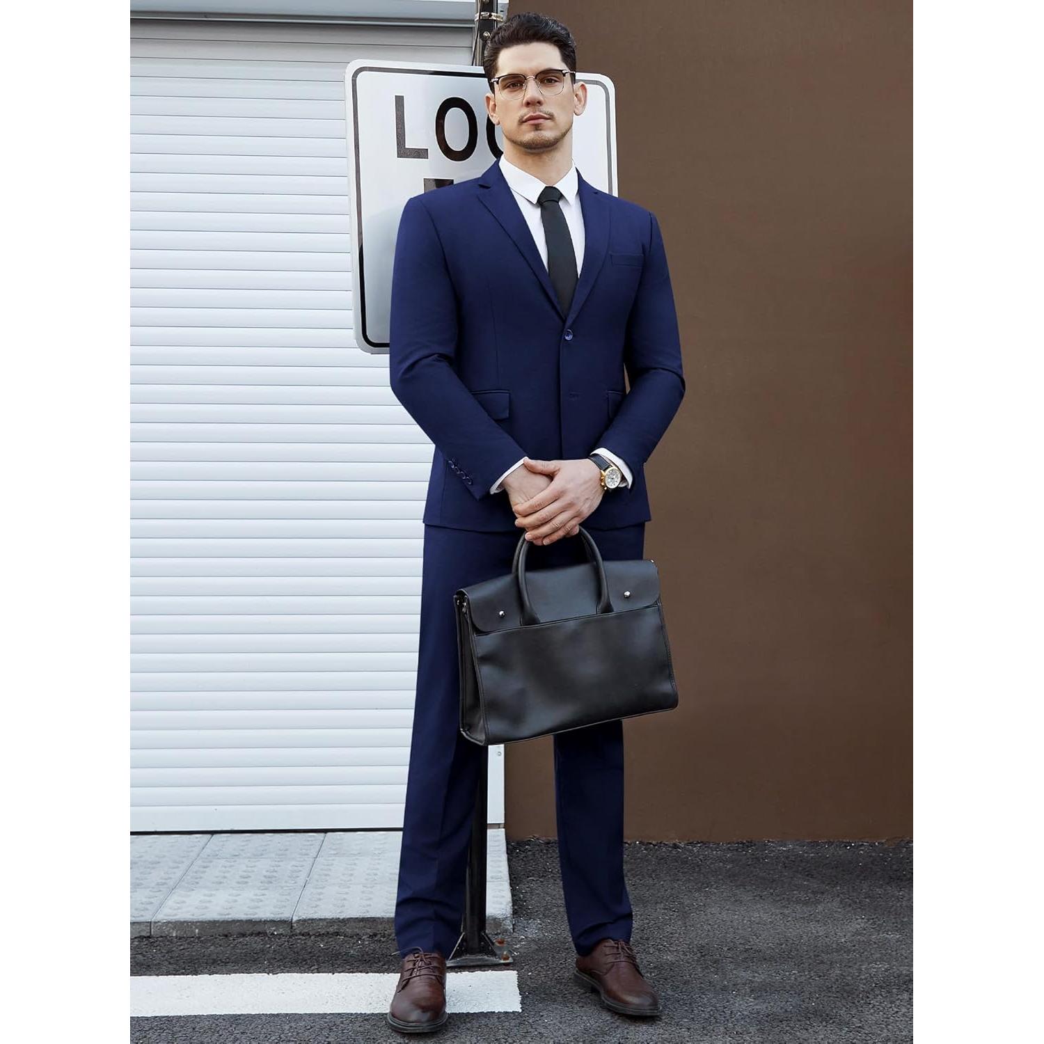 Traje de Hombre WEEN CHARM Ajustado 2 Piezas Marino