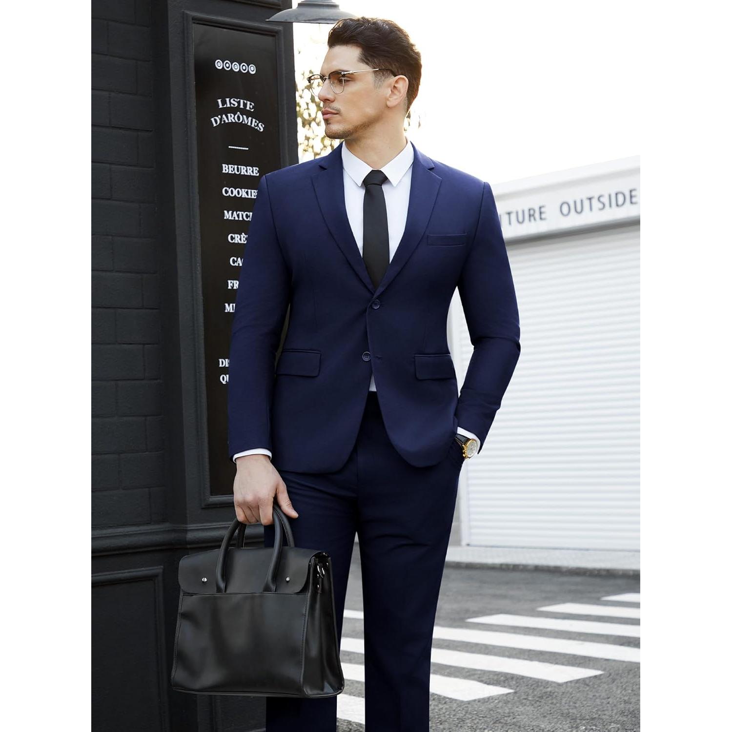 Traje de Hombre WEEN CHARM Ajustado 2 Piezas Marino