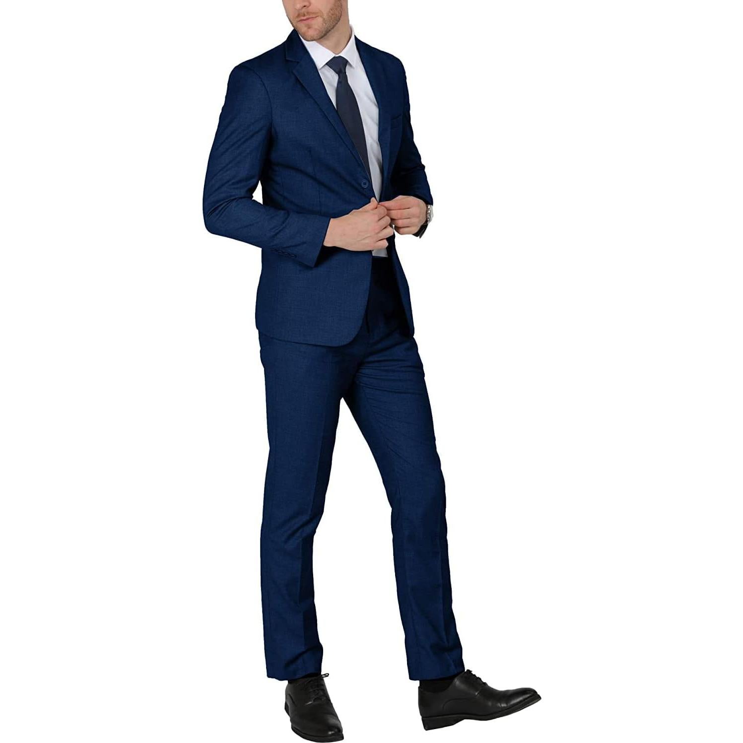 Traje de Hombre WEEN CHARM Ajustado 2 Piezas Marino