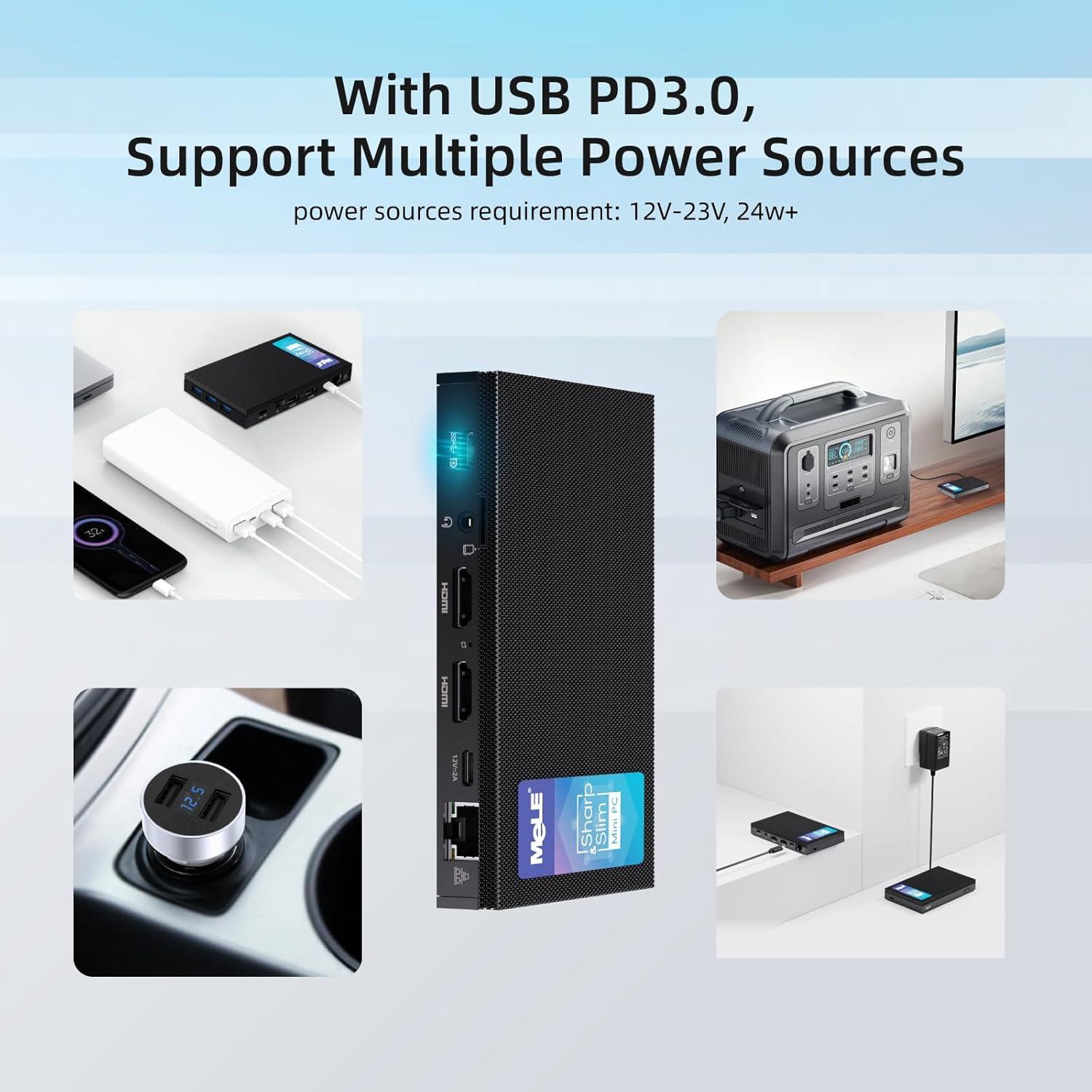 MeLE Mini PC Quieter3C 11ª Gen N5105 16GB 512GB 4K