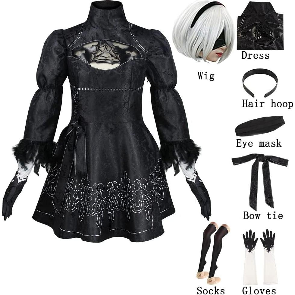 Disfraz de Cosplay NieR Automata Yorha 9S para Mujeres