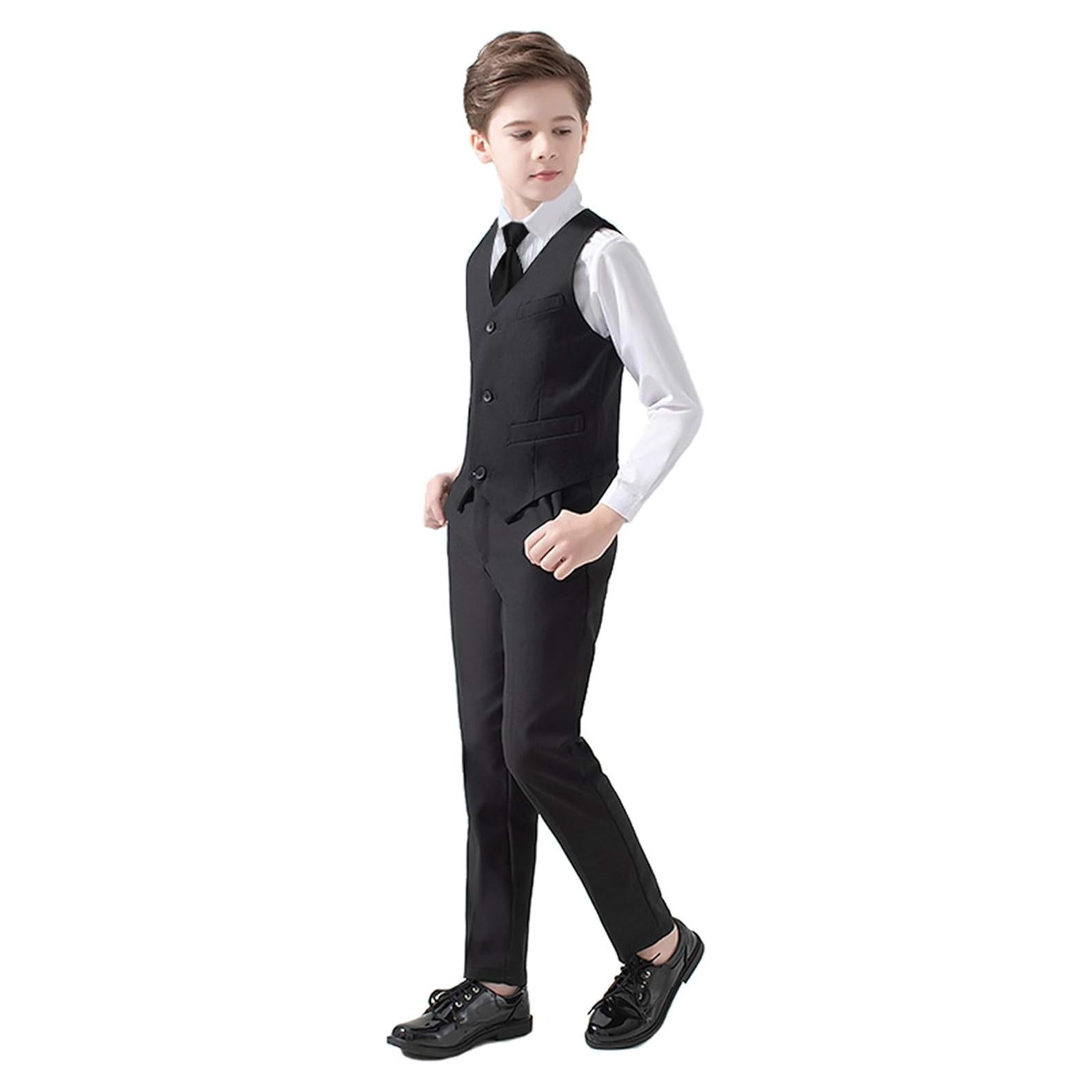 Traje Formal para Niños 2T Yavakoor 5 Piezas Negro