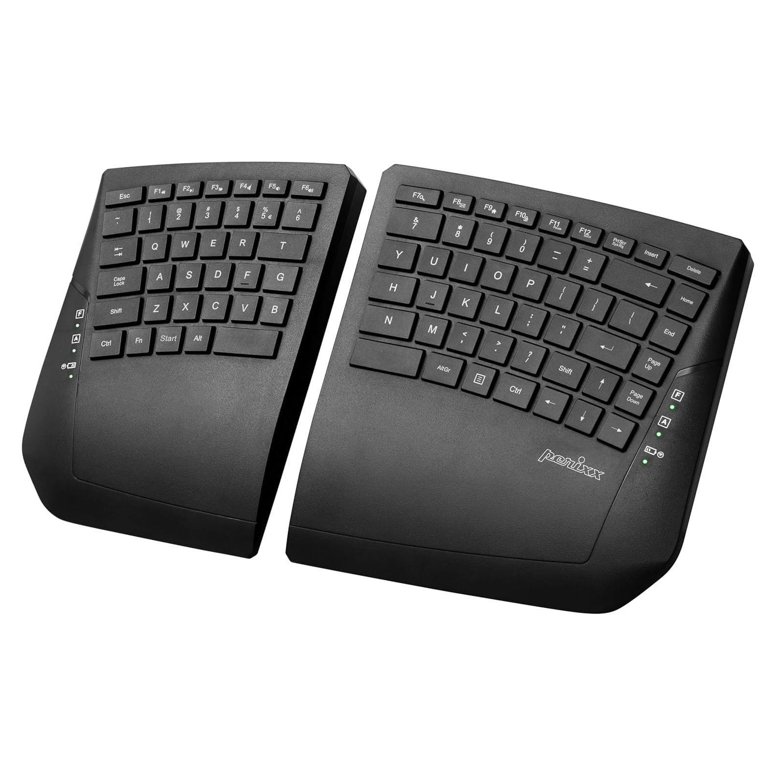 Teclado Ergonómico Inalámbrico Perixx PERIBOARD-624B - Negro