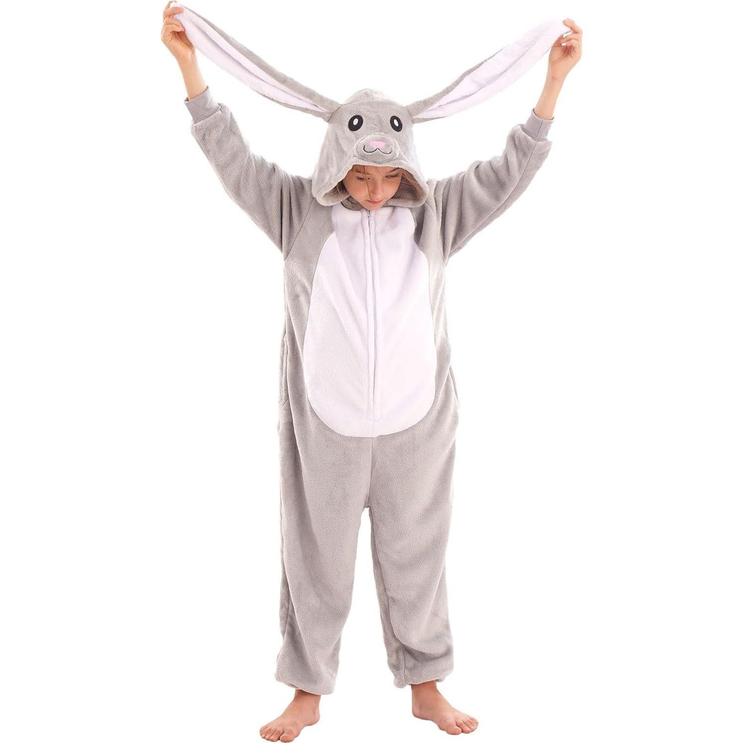 Disfraz Onesie Conejo Gris para Niños 4T - Halloween y Cosplay