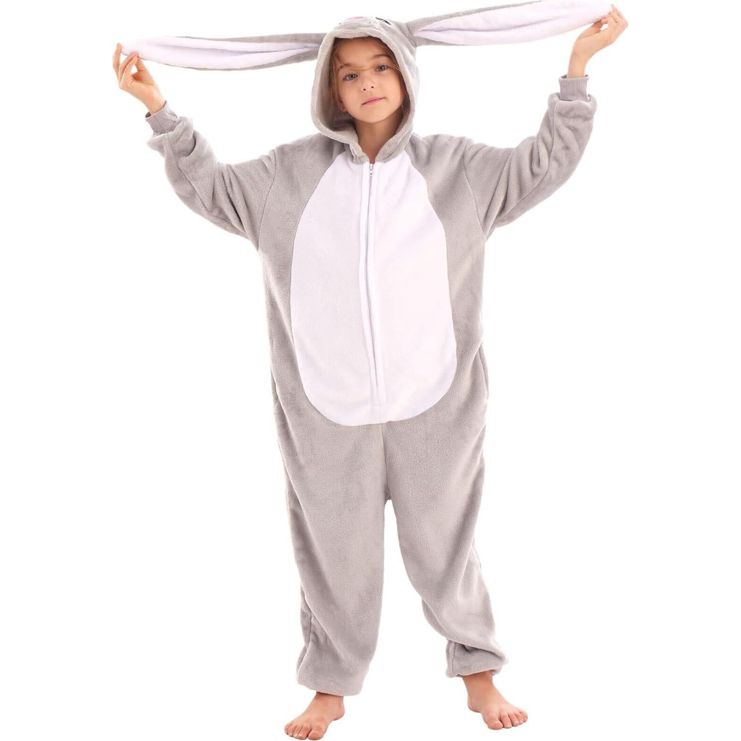 Disfraz Onesie Conejo Gris para Niños 4T - Halloween y Cosplay