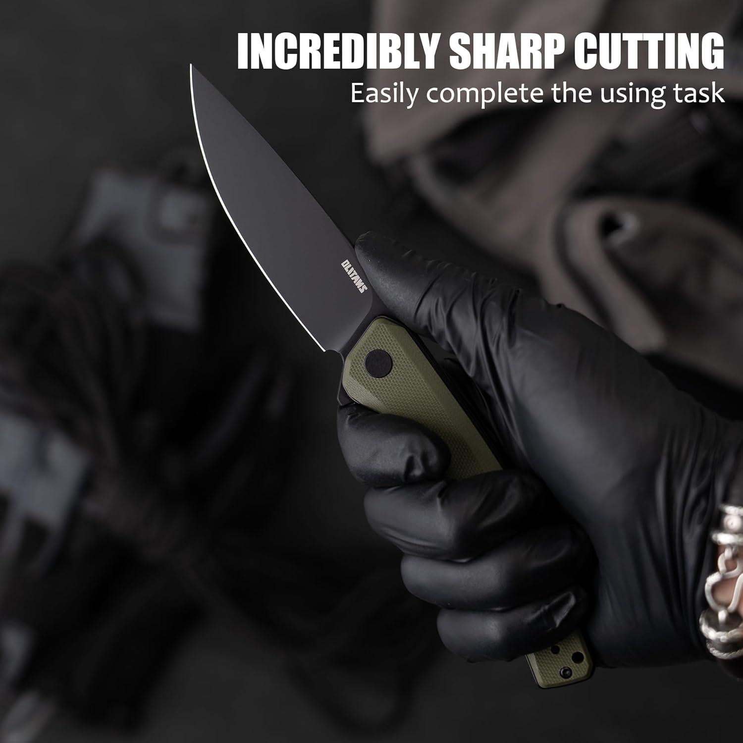 Cuchillo Plegable OLITANS G066 8.89 cm Hoja D2 Mango G10