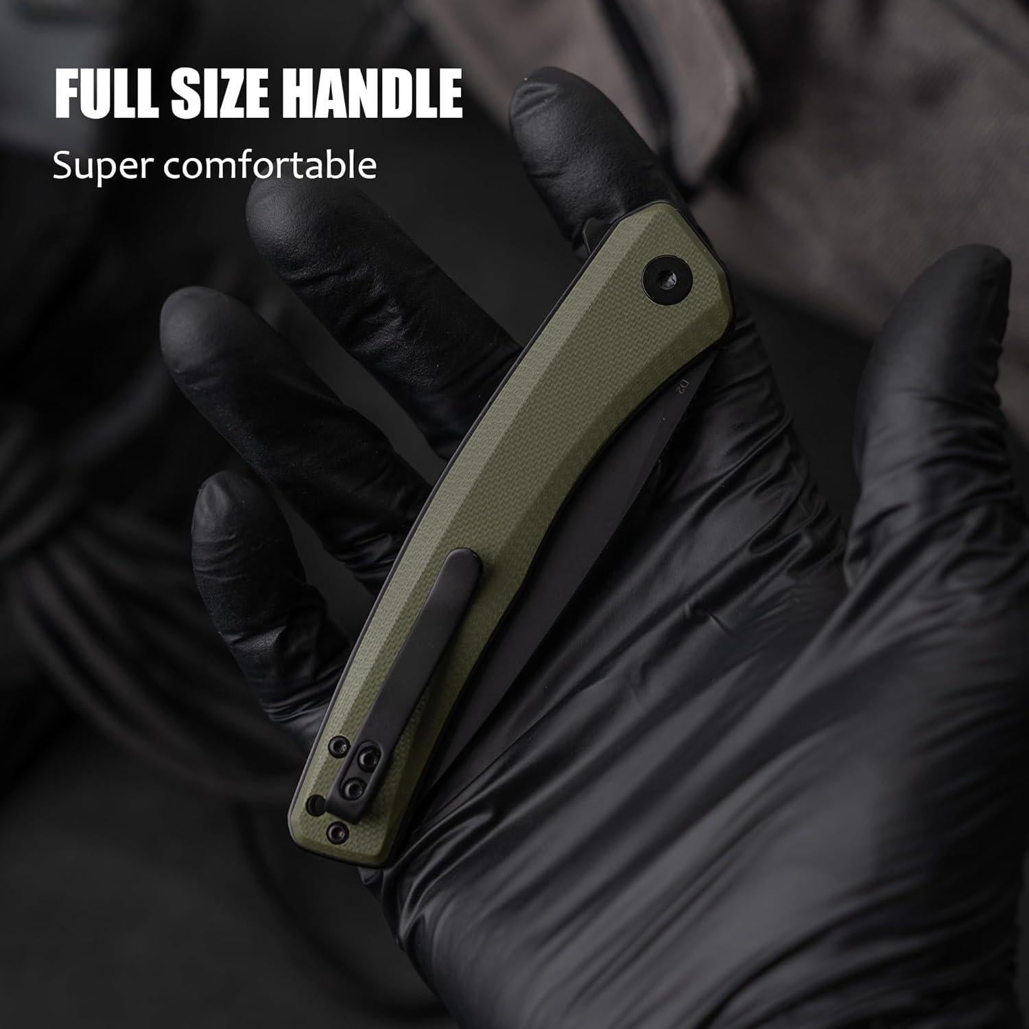 Cuchillo Plegable OLITANS G066 8.89 cm Hoja D2 Mango G10