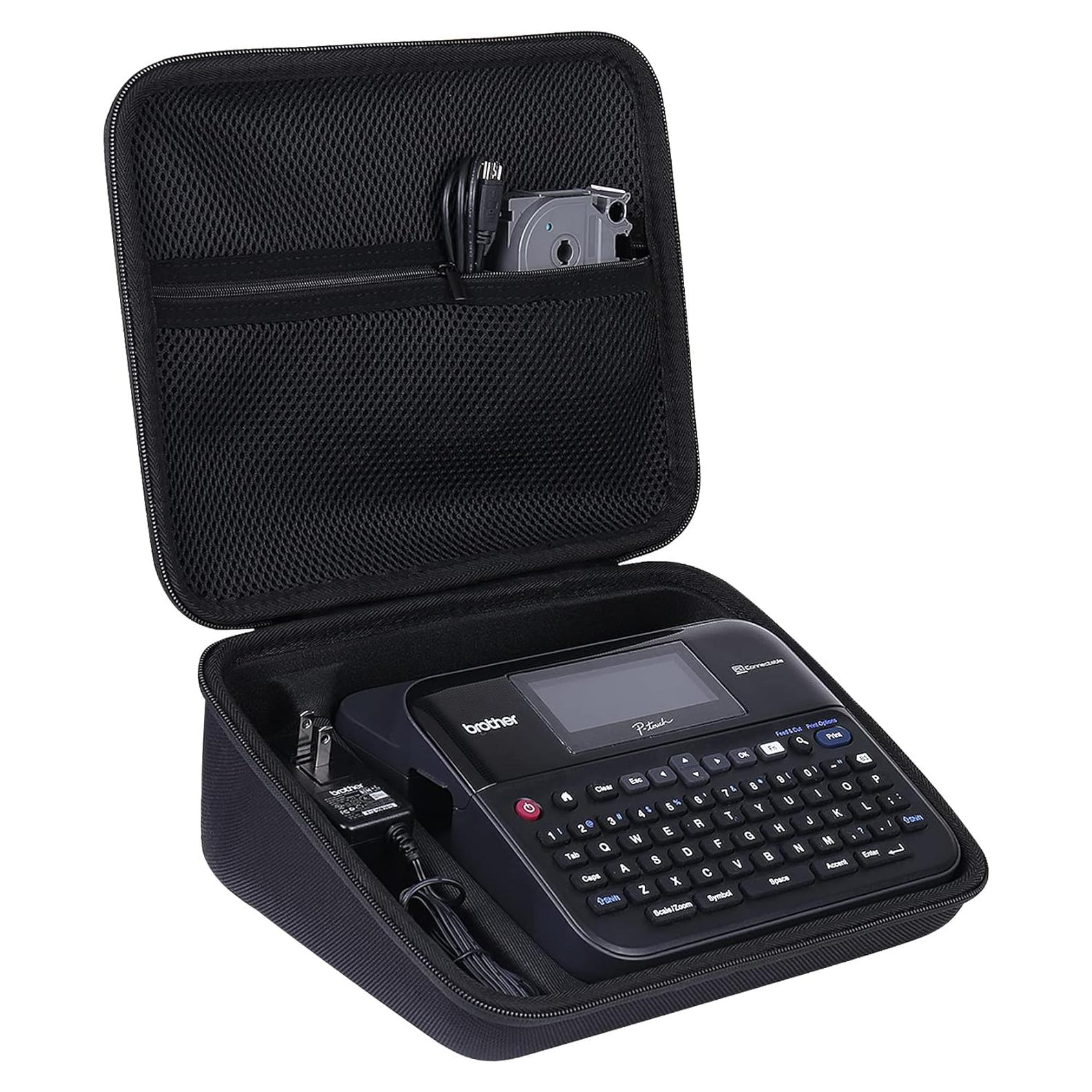 Funda Dura Khanka para Etiquetadora Brother PT-D600/610BT - Negra