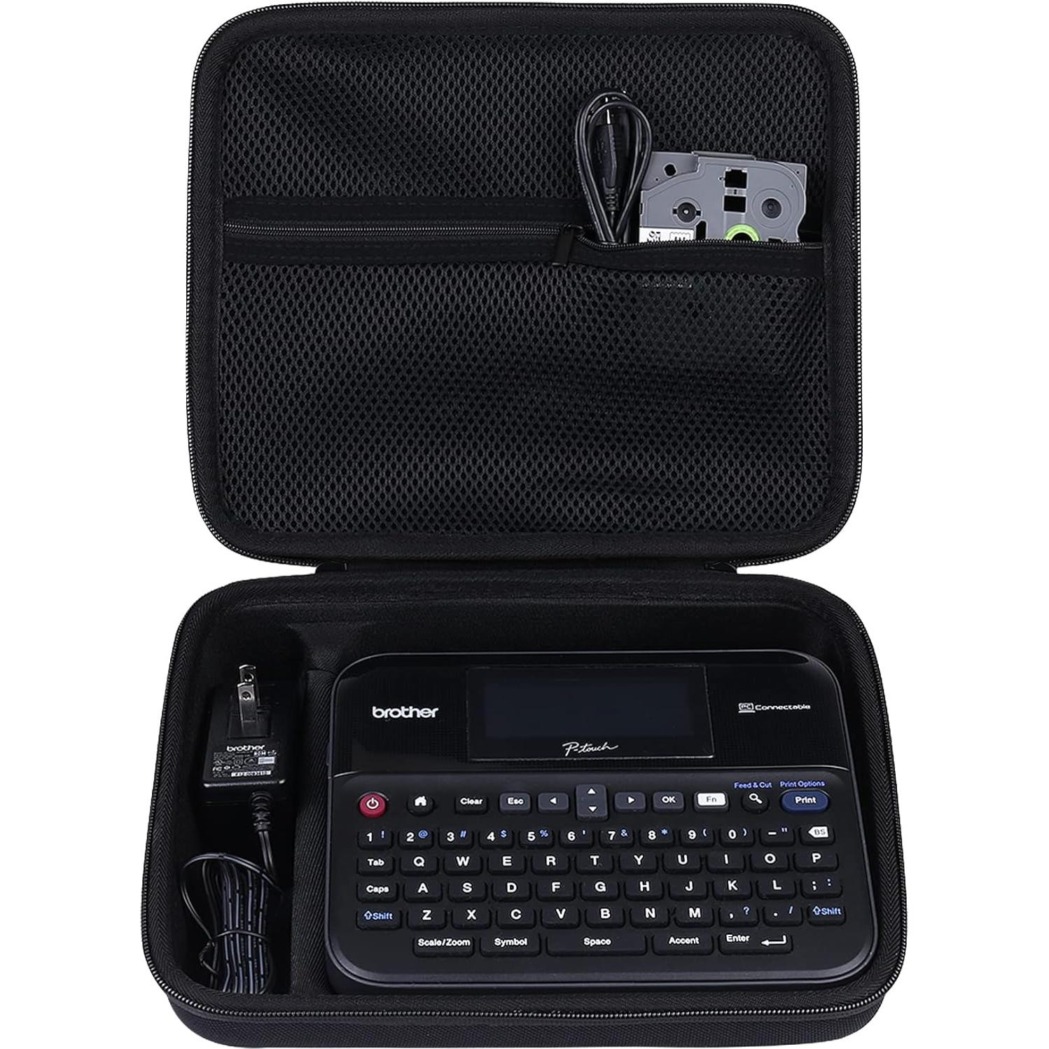 Funda Dura Khanka para Etiquetadora Brother PT-D600/610BT - Negra