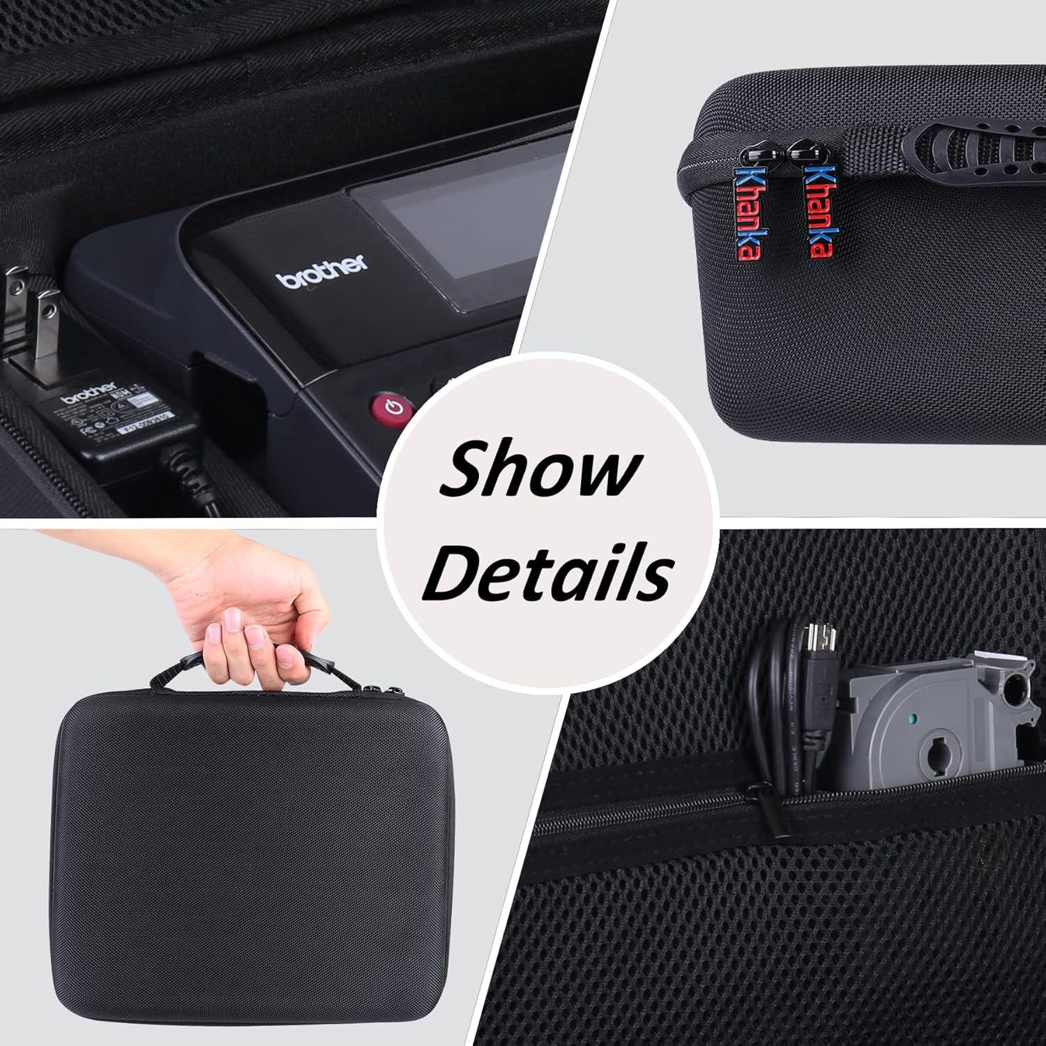 Funda Dura Khanka para Etiquetadora Brother PT-D600/610BT - Negra