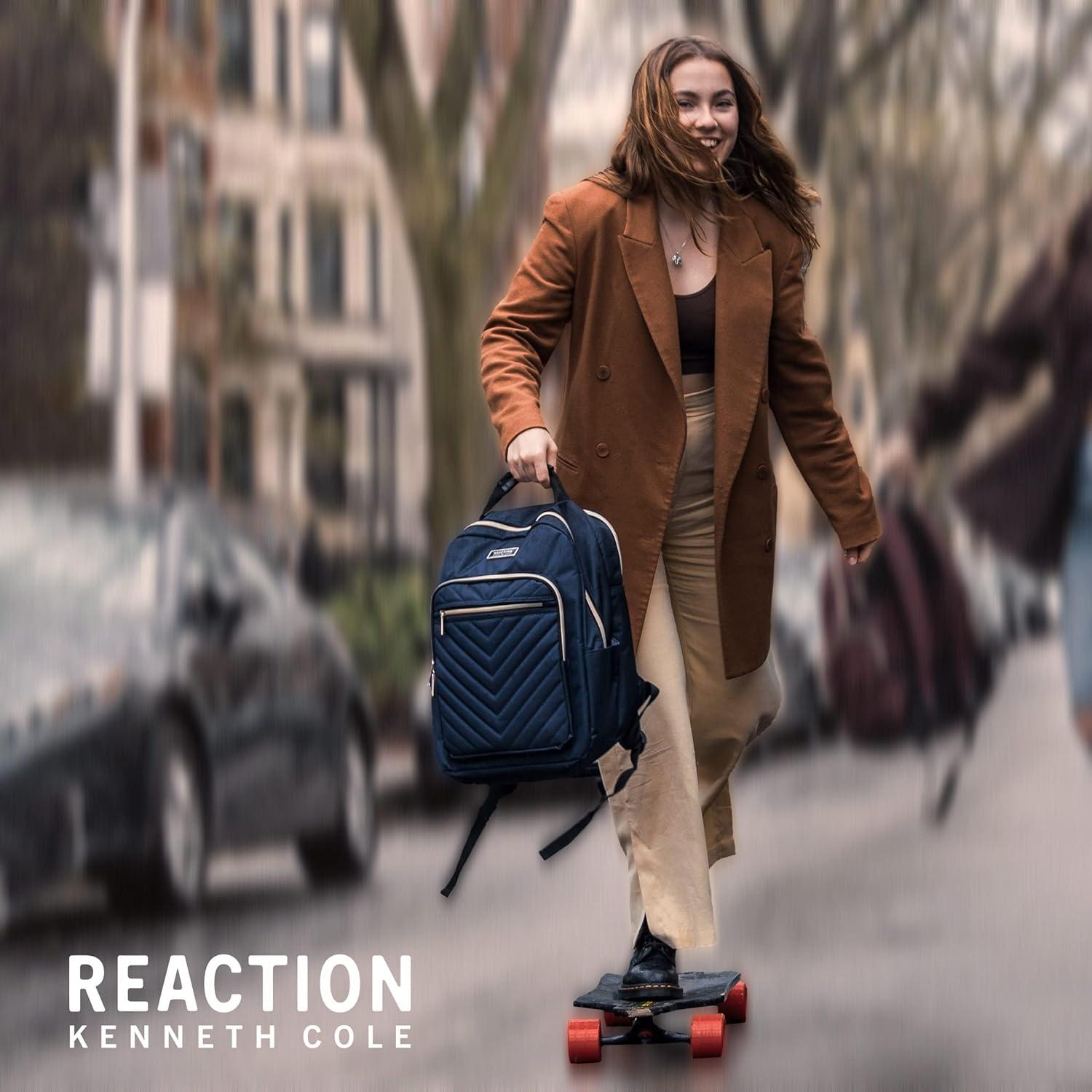 Mochila Kenneth Cole Reaction Chelsea Chevron 15" Negra