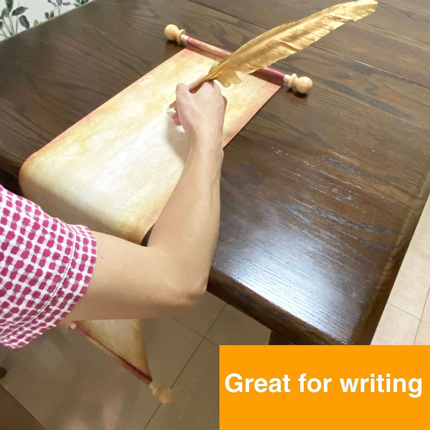 Papel Pergamino Blanco con Varillas de Madera 20x91 cm