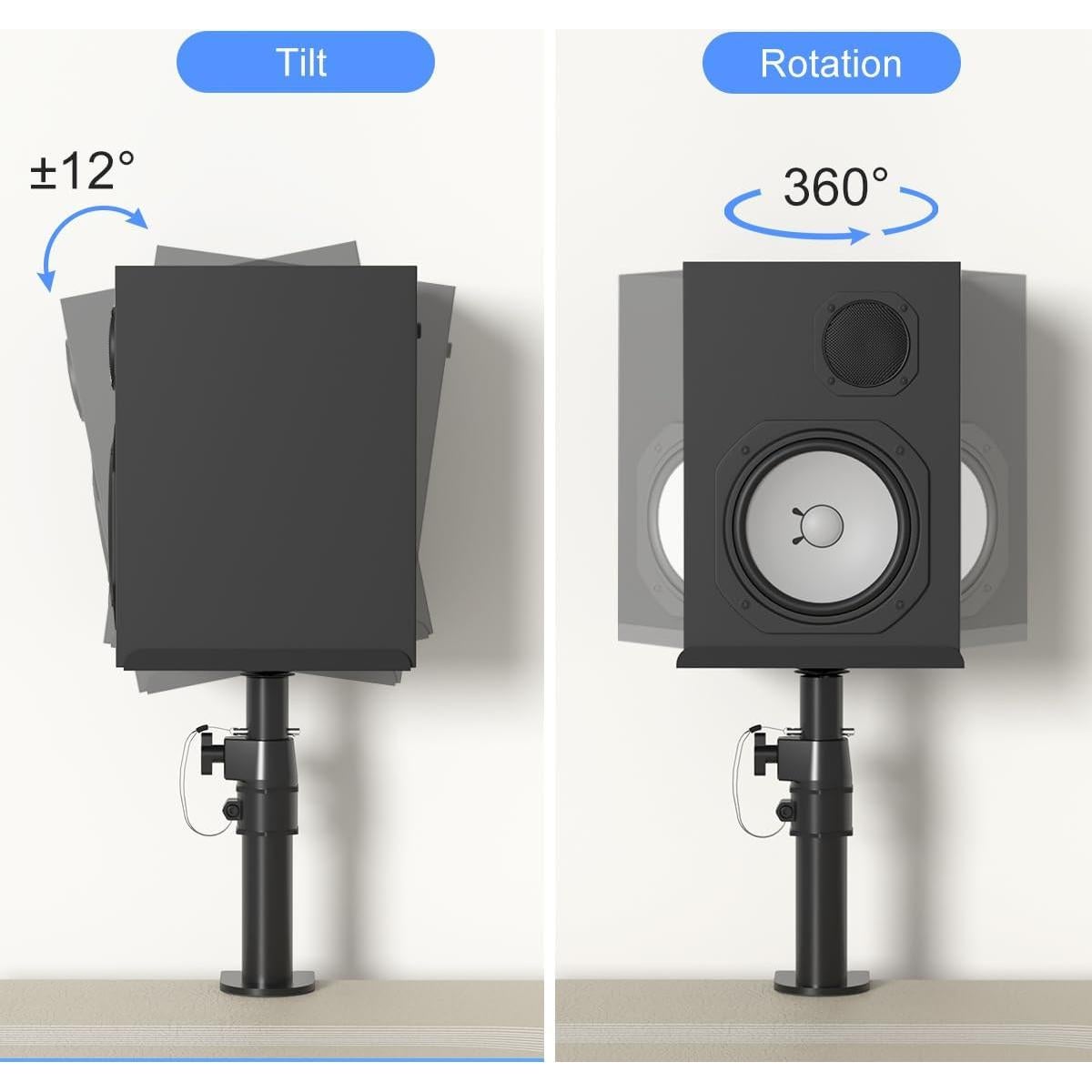 Soporte de Altavoz Ajustable Suptek SDM001 Negro - 2 Paquete