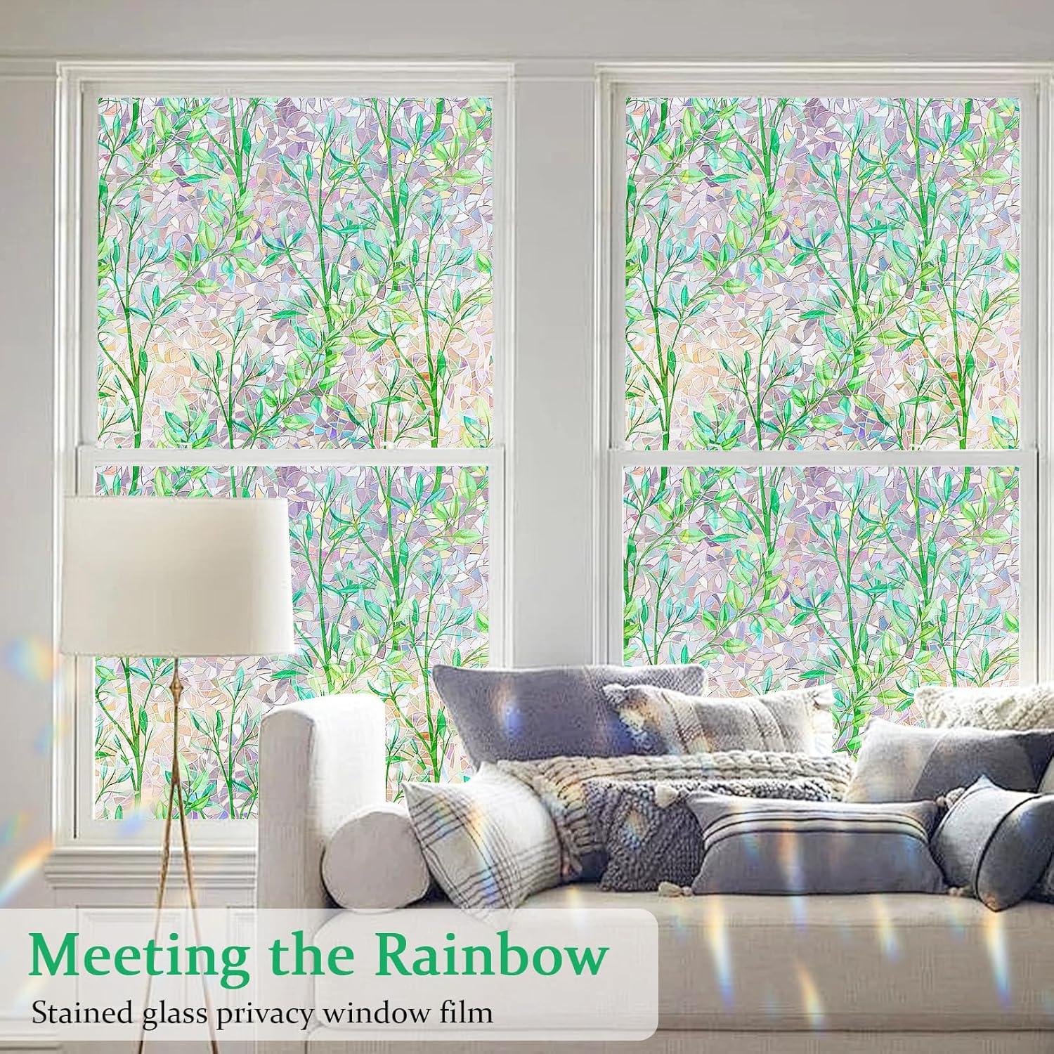 Película de Privacidad Bectosy 44.5x199.4cm Efecto Arcoíris UV
