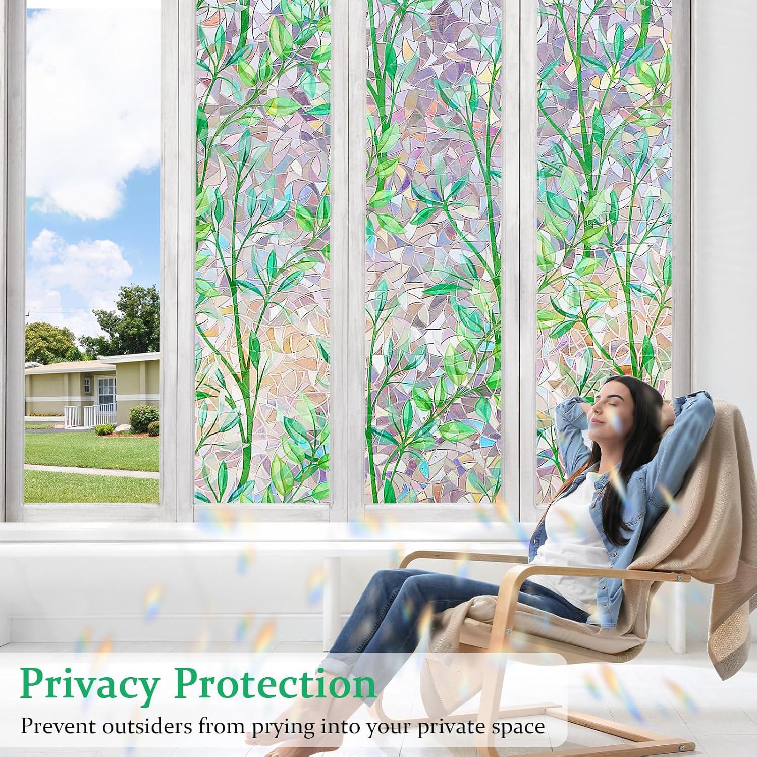 Película de Privacidad Bectosy 44.5x199.4cm Efecto Arcoíris UV