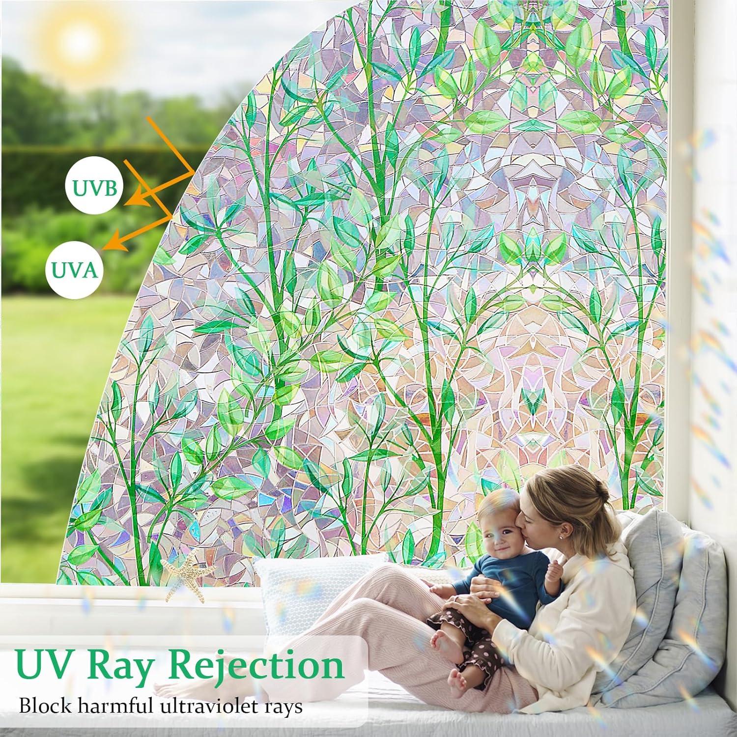 Película de Privacidad Bectosy 44.5x199.4cm Efecto Arcoíris UV