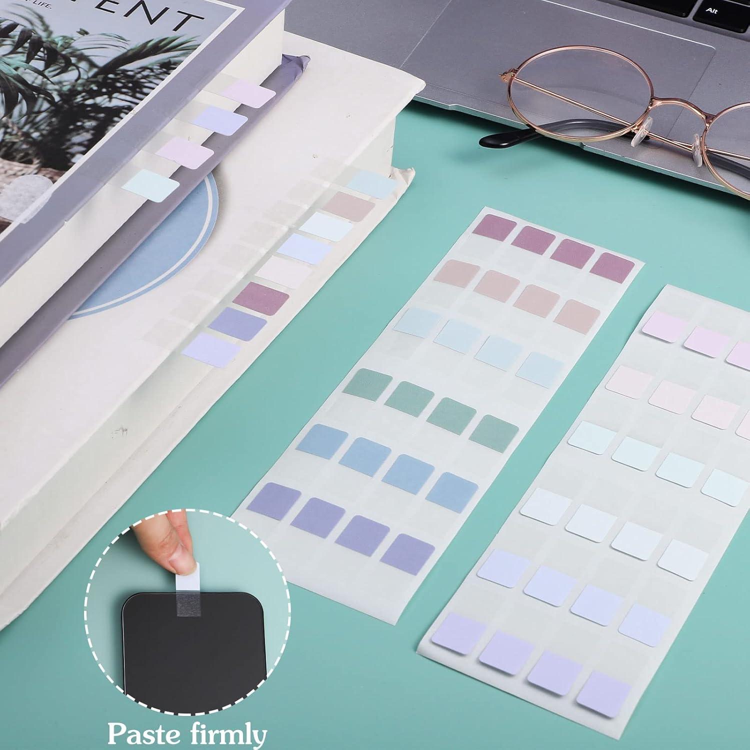 480 Pestañas Adhesivas Prudiut 1.27x2.54 cm 12 Colores