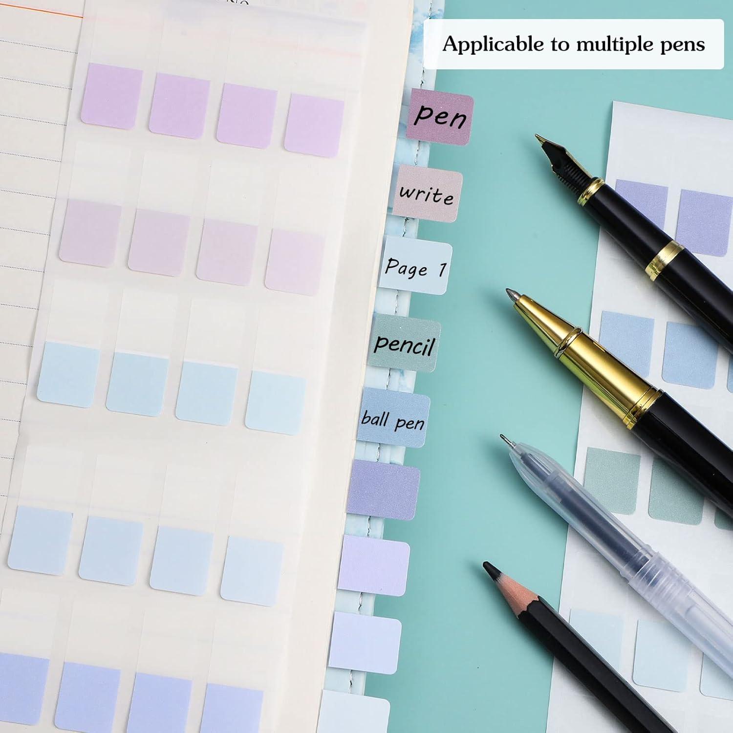 480 Pestañas Adhesivas Prudiut 1.27x2.54 cm 12 Colores