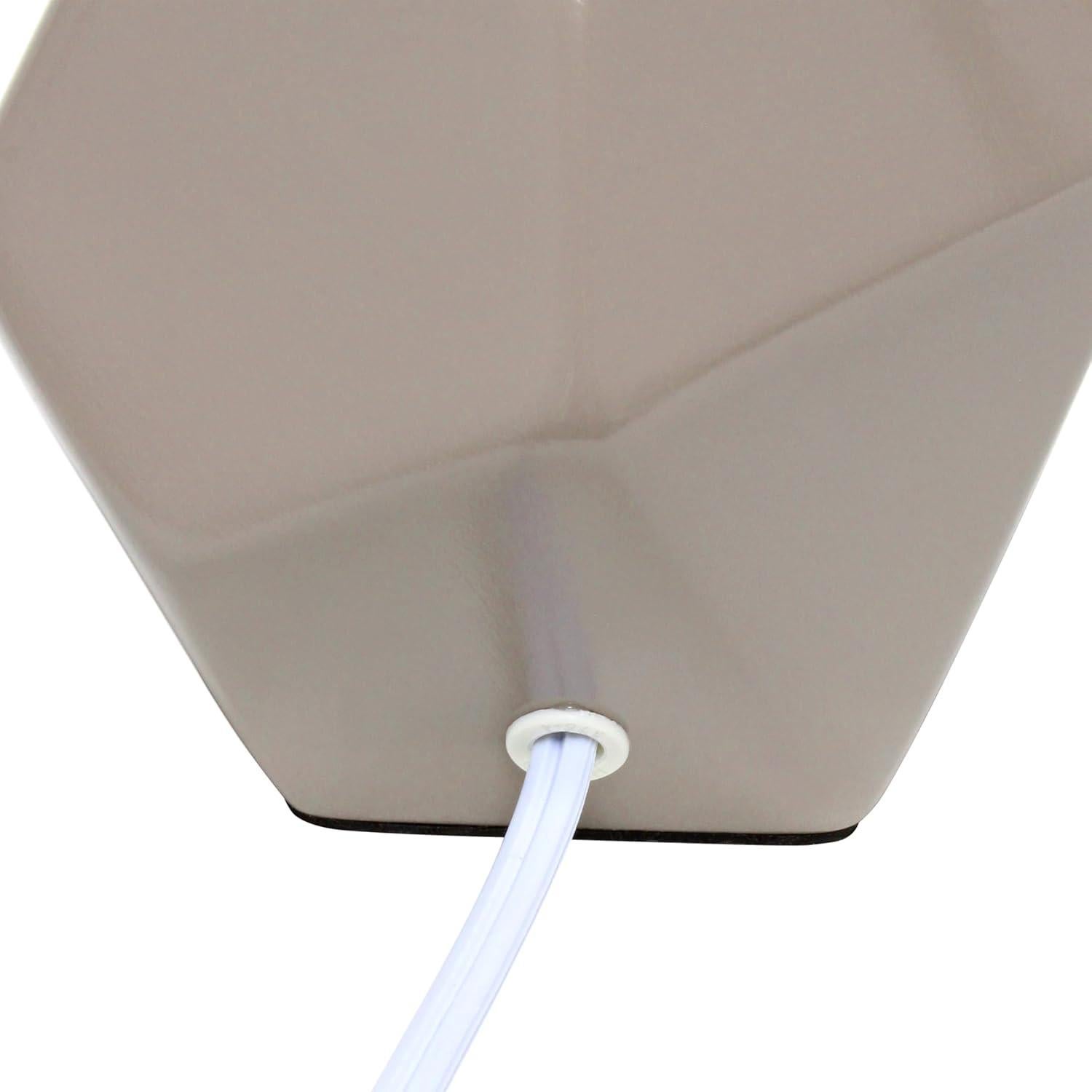 Lámpara de Mesa Geométrica Moderna Simple Designs 26 cm Gris