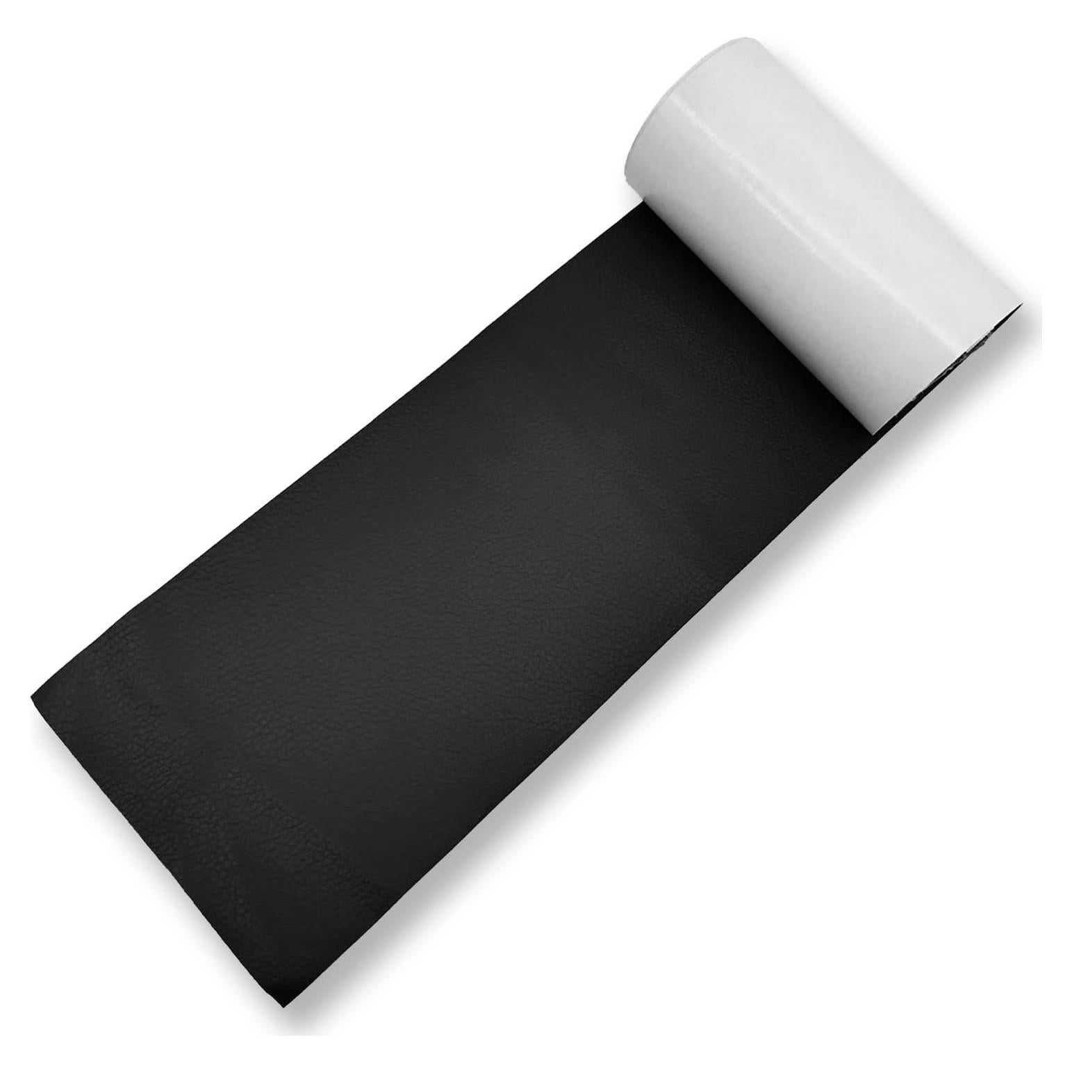 Parche de Reparación de Cuero Autoadhesivo KEVWR 10x160cm Negro