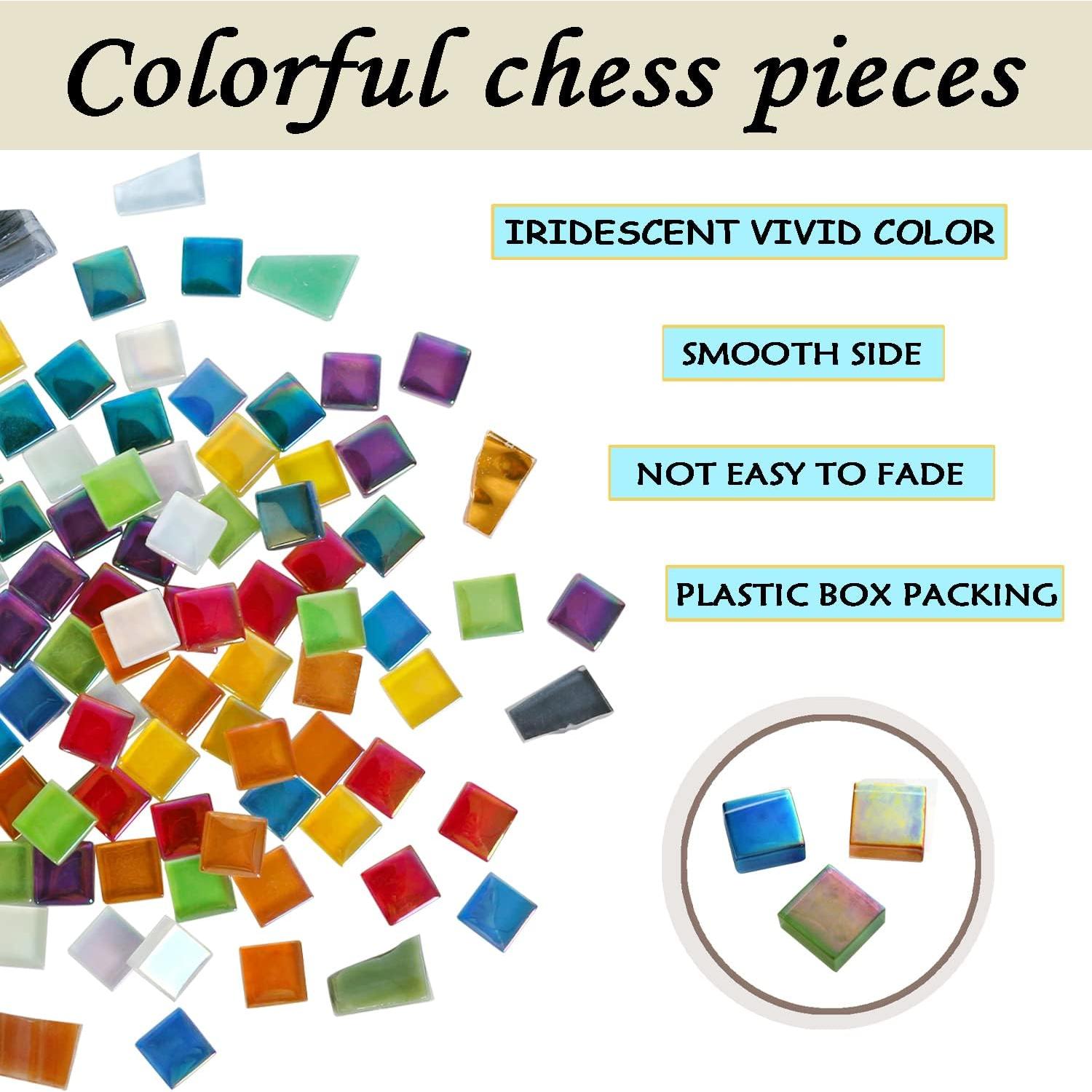 Set de 680g Azulejos Mosaico de Vidrio Focal20 Colores Múltiples