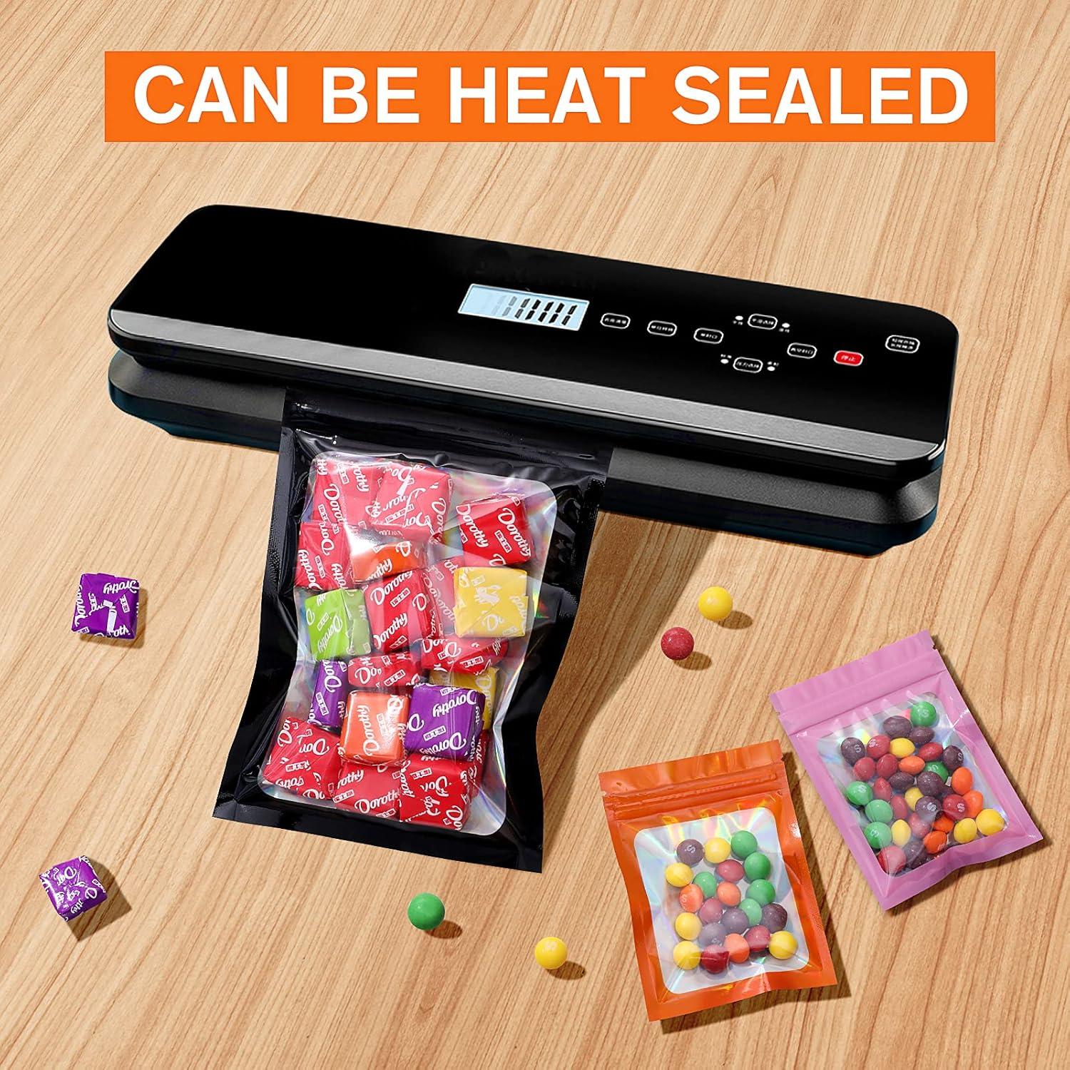 100 Bolsas Mylar Reutilizables LoraLosa 6.1x10.2 cm Holográficas