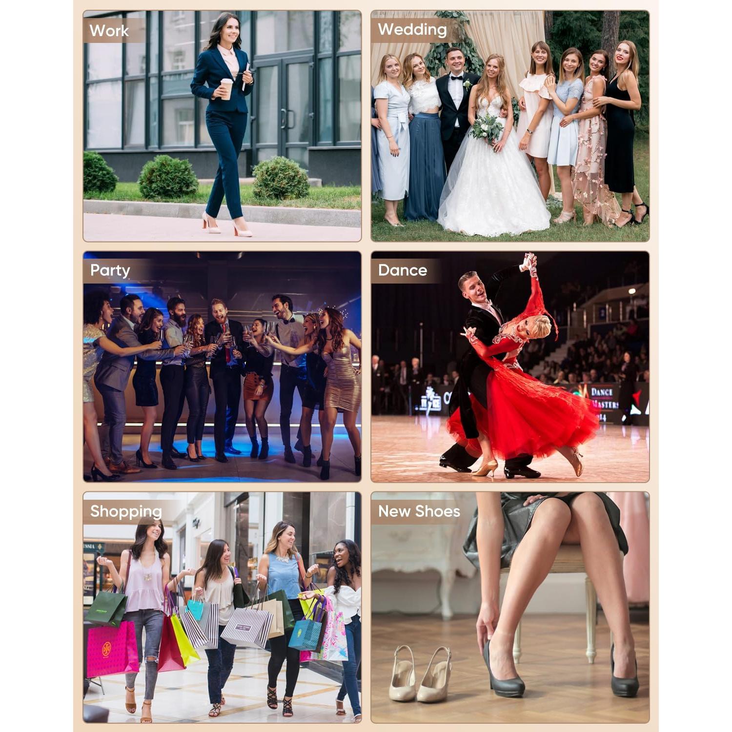 Almohadillas para Talón ONUEMP - 6 Pares Reutilizables Antideslizantes